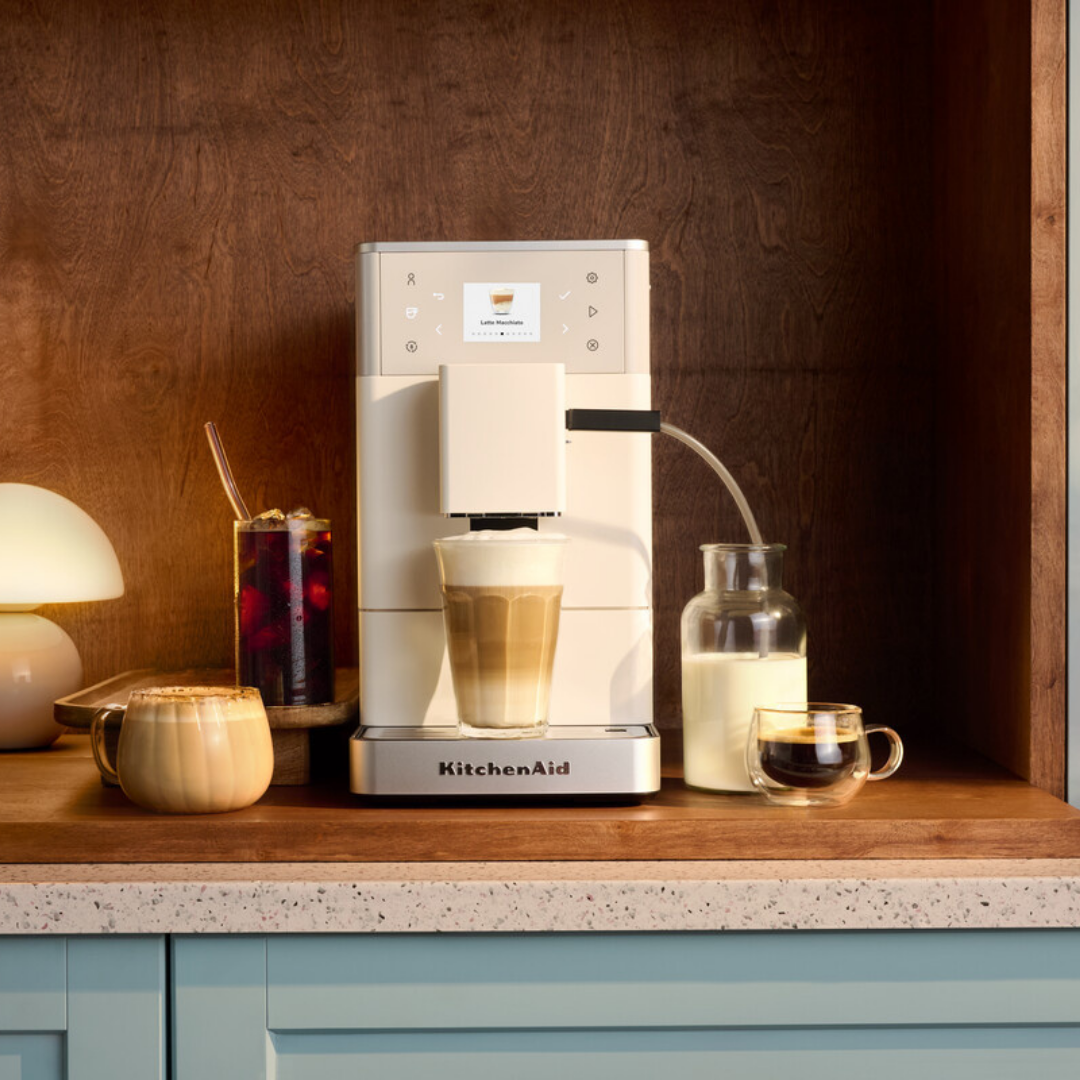 KitchenAid Tam Otomatik Espresso Makinesi KF3 Buzlu Kahve Özellikli - Porcelain WhiteEspresso Makinesi