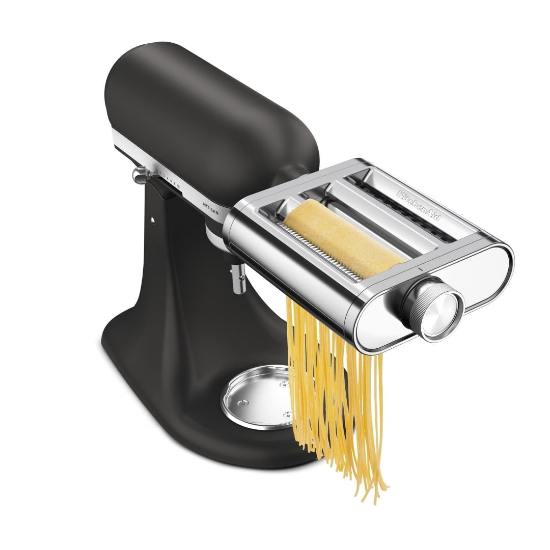 KitchenAid 3in1 Makarna Açma ve Kesme Aparatı Chromed Steel - 5KSM3MPAStand Mikser Aparatları