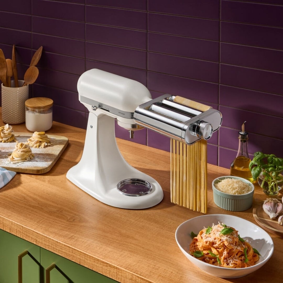KitchenAid 3in1 Makarna Açma ve Kesme Aparatı Chromed Steel - 5KSM3MPAStand Mikser Aparatları