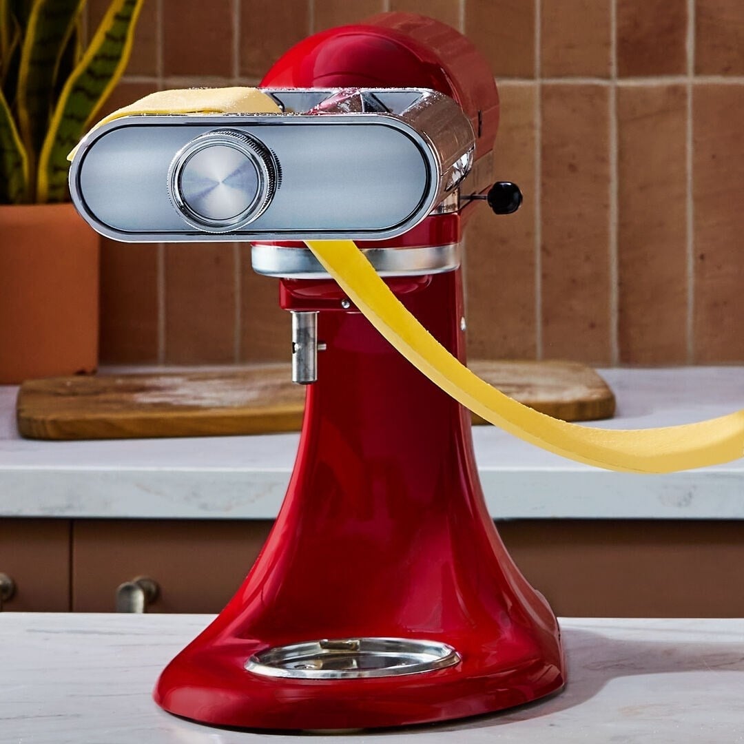 KitchenAid 3in1 Makarna Açma ve Kesme Aparatı Chromed Steel - 5KSM3MPAStand Mikser Aparatları