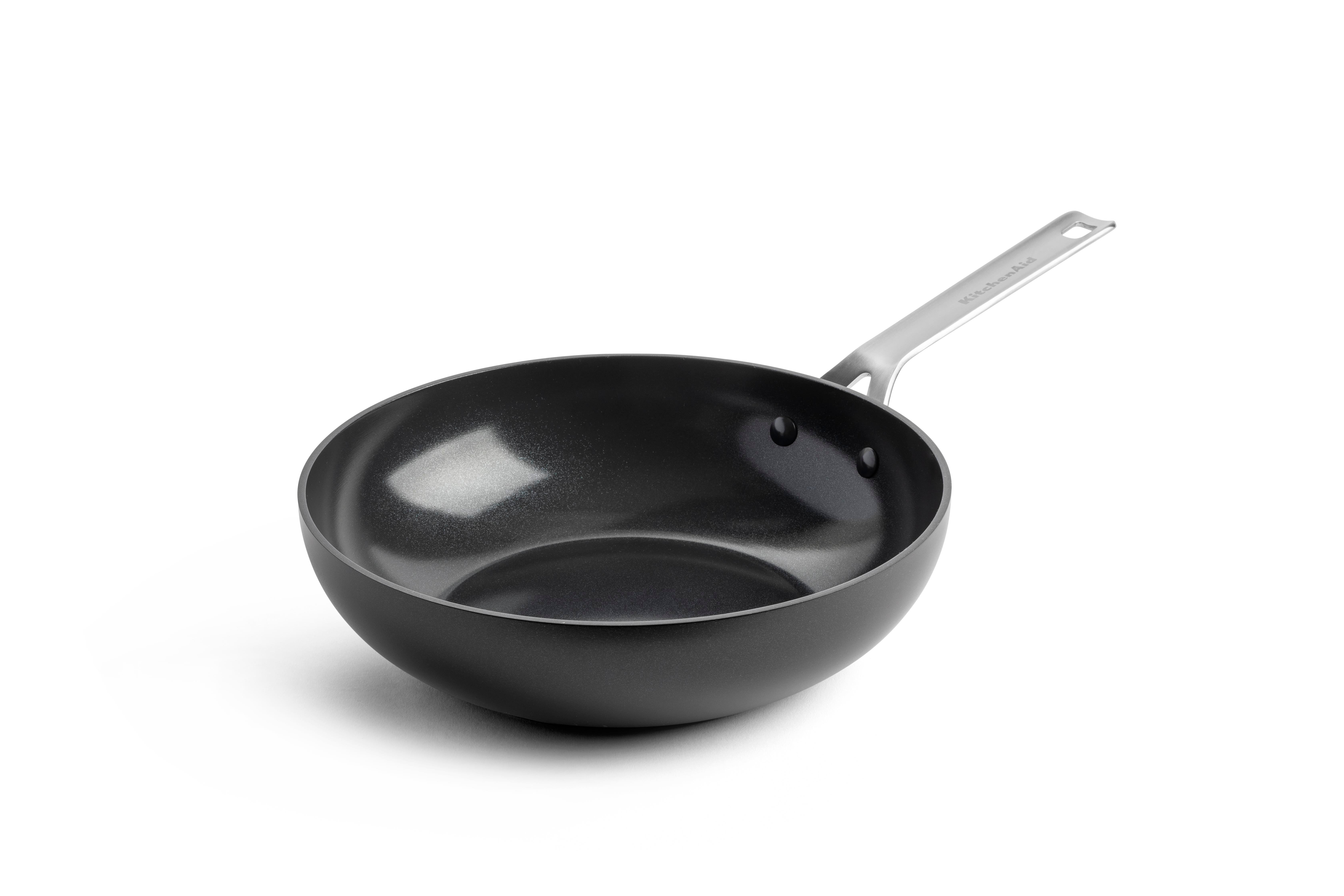 KitchenAid Alu Magn Wok Tava 28 cm  Mat Siyah