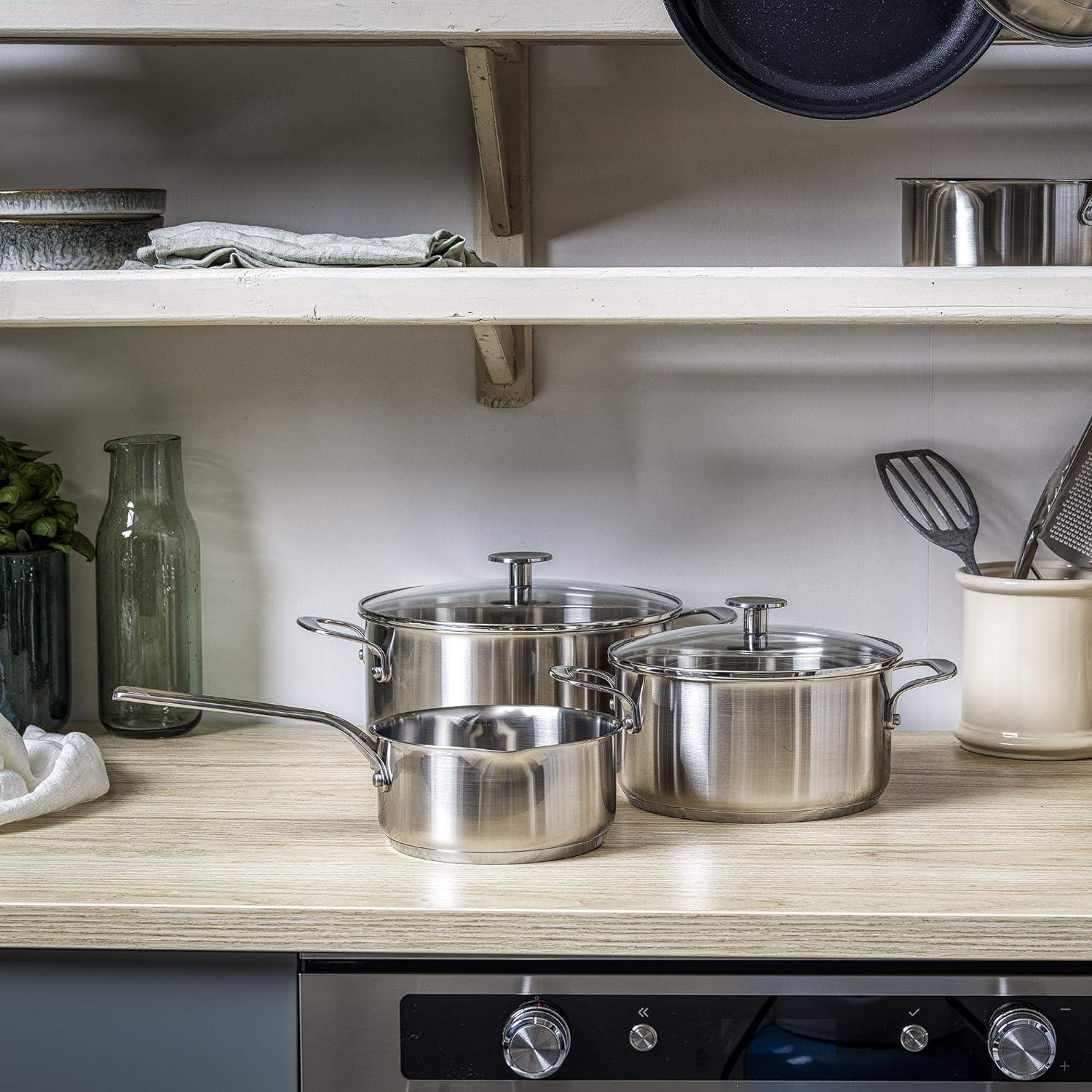 KitchenAid Çelik 20 + 24 cm Tencere & 16 cm Sosluk
