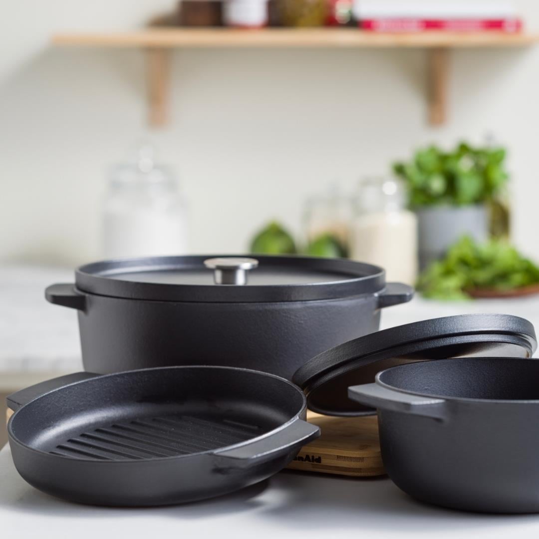 KitchenAid Yuvarlak Çift Kulplu Izgara Tavası 26 cmTencereler