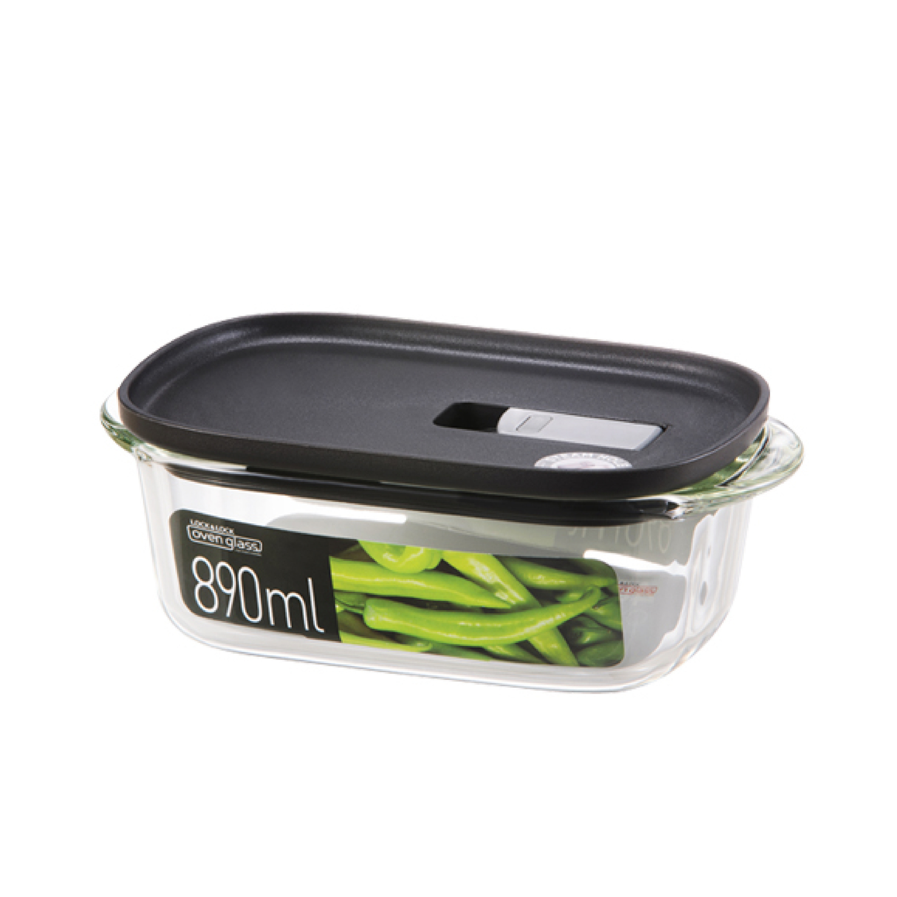 LocknLock Modern Fırın & Saklama Kabı Dörtgen 890 ml Siyah