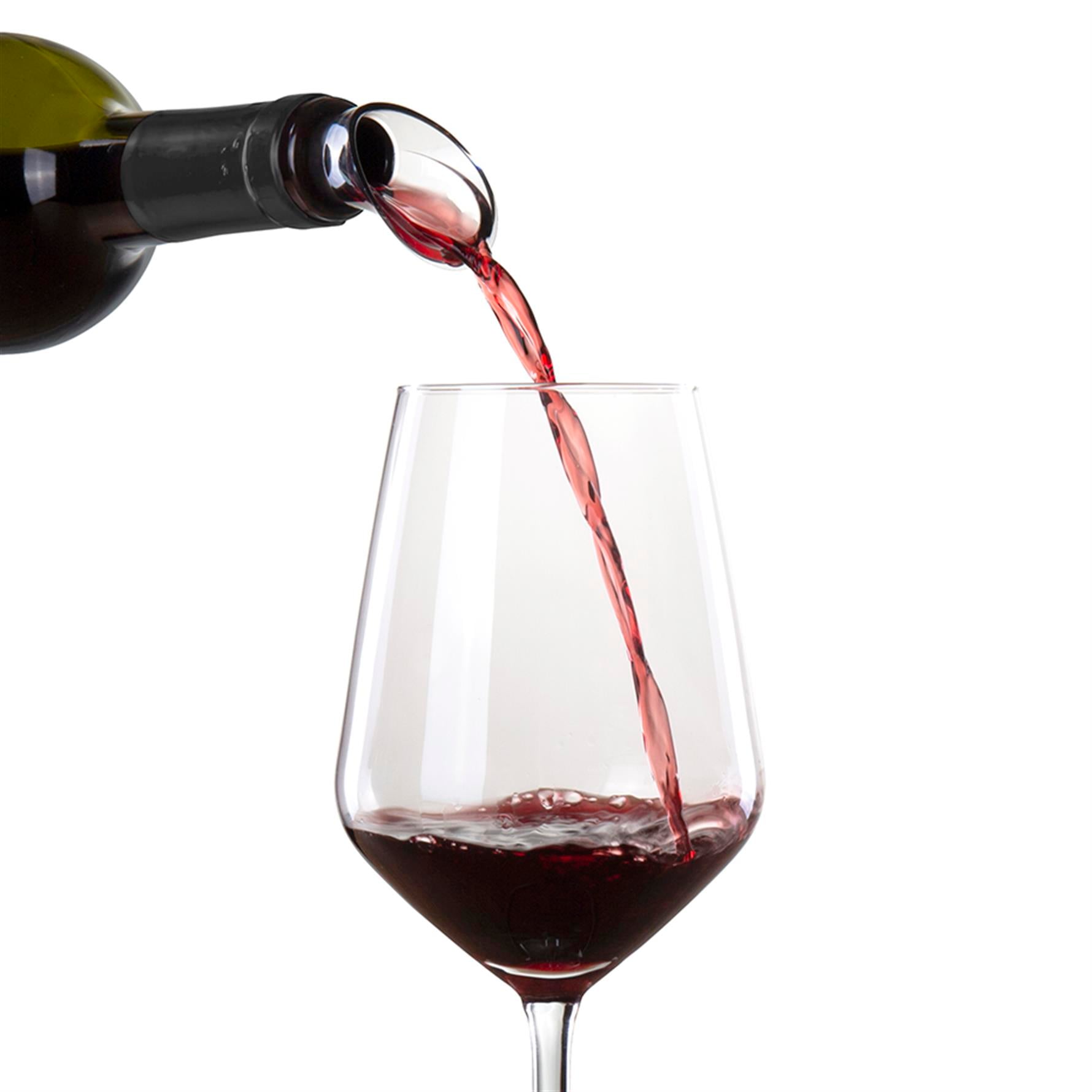 Vacu Vin Şarap Dökücü Kristal Siyah 2 parça
