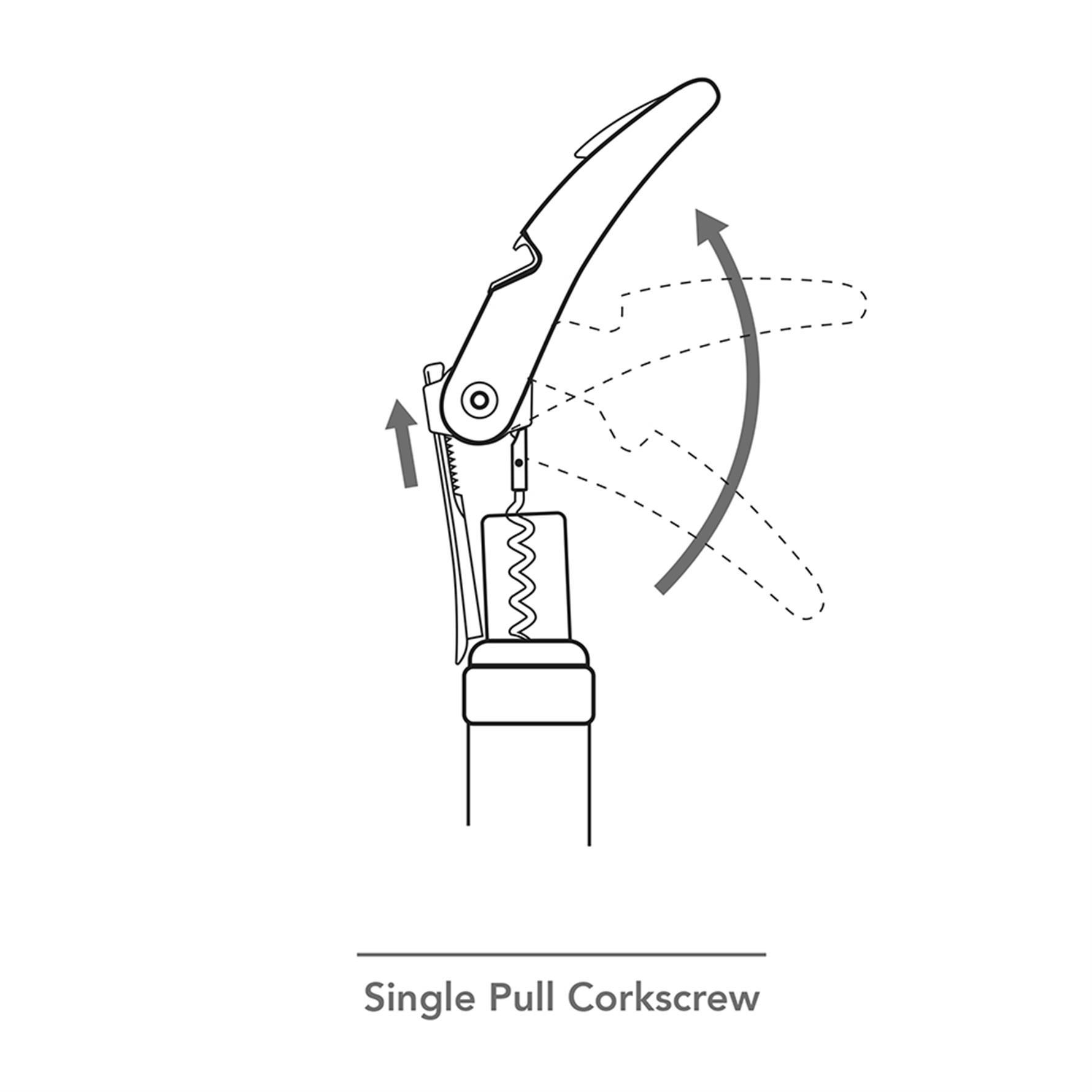 Vacu Vin Single Pull Tirbuşon Siyah - Kutulu