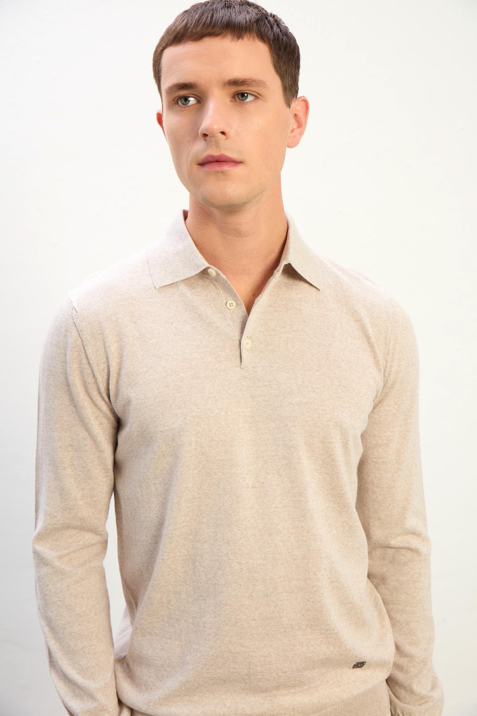 Owen Erkek Polo Yaka Triko Kazak-Bej