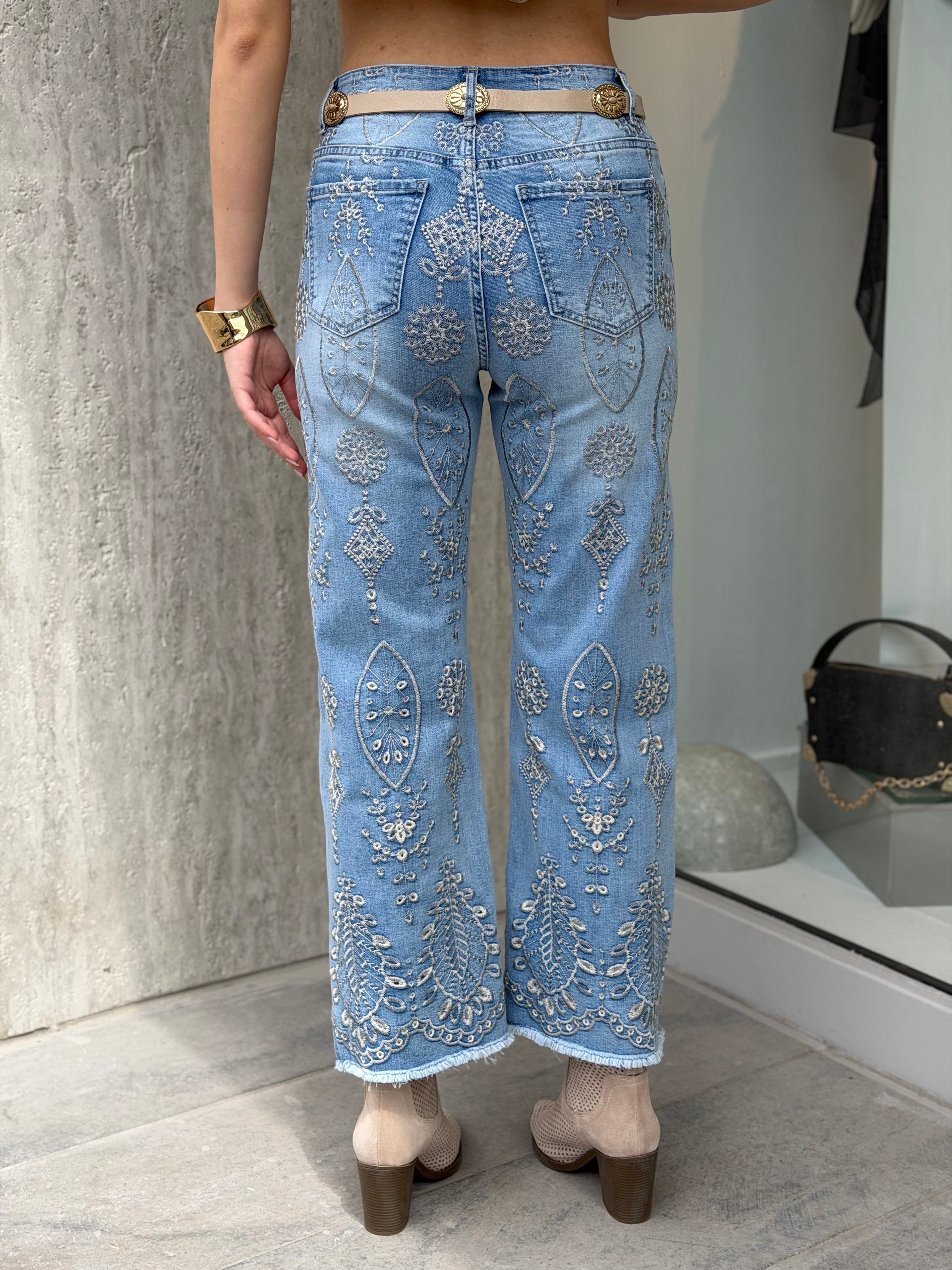 PANTOLON İşlemeli Jean Pantolon