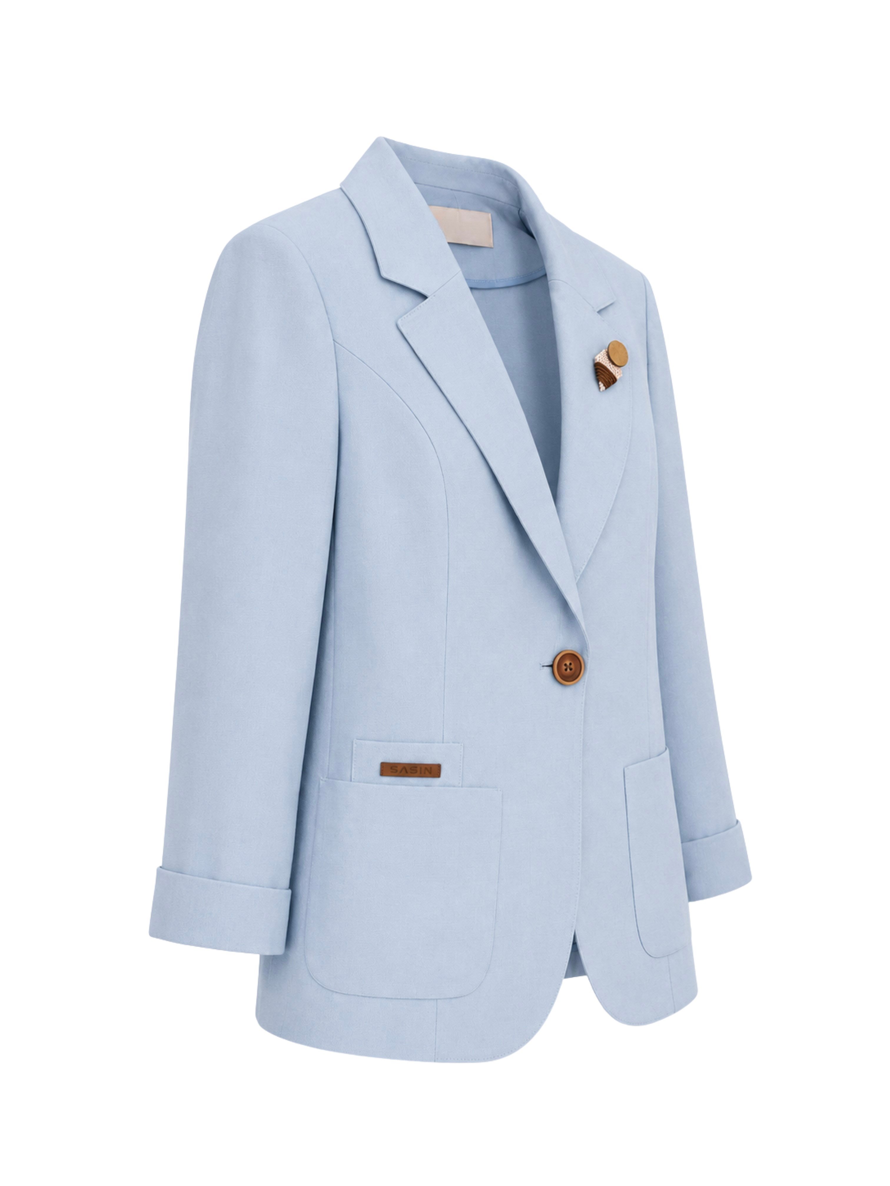 CEKET Keten Blazer Ceket