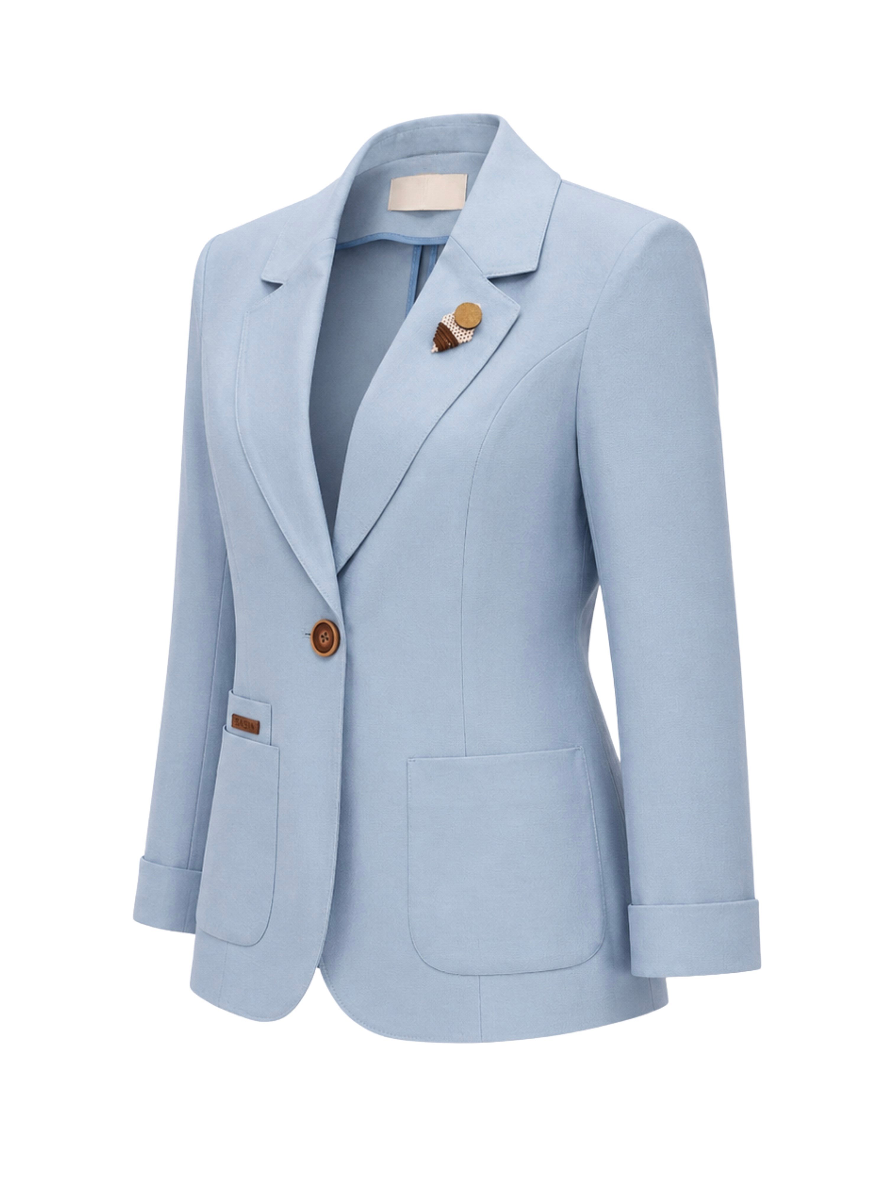 CEKET Keten Blazer Ceket