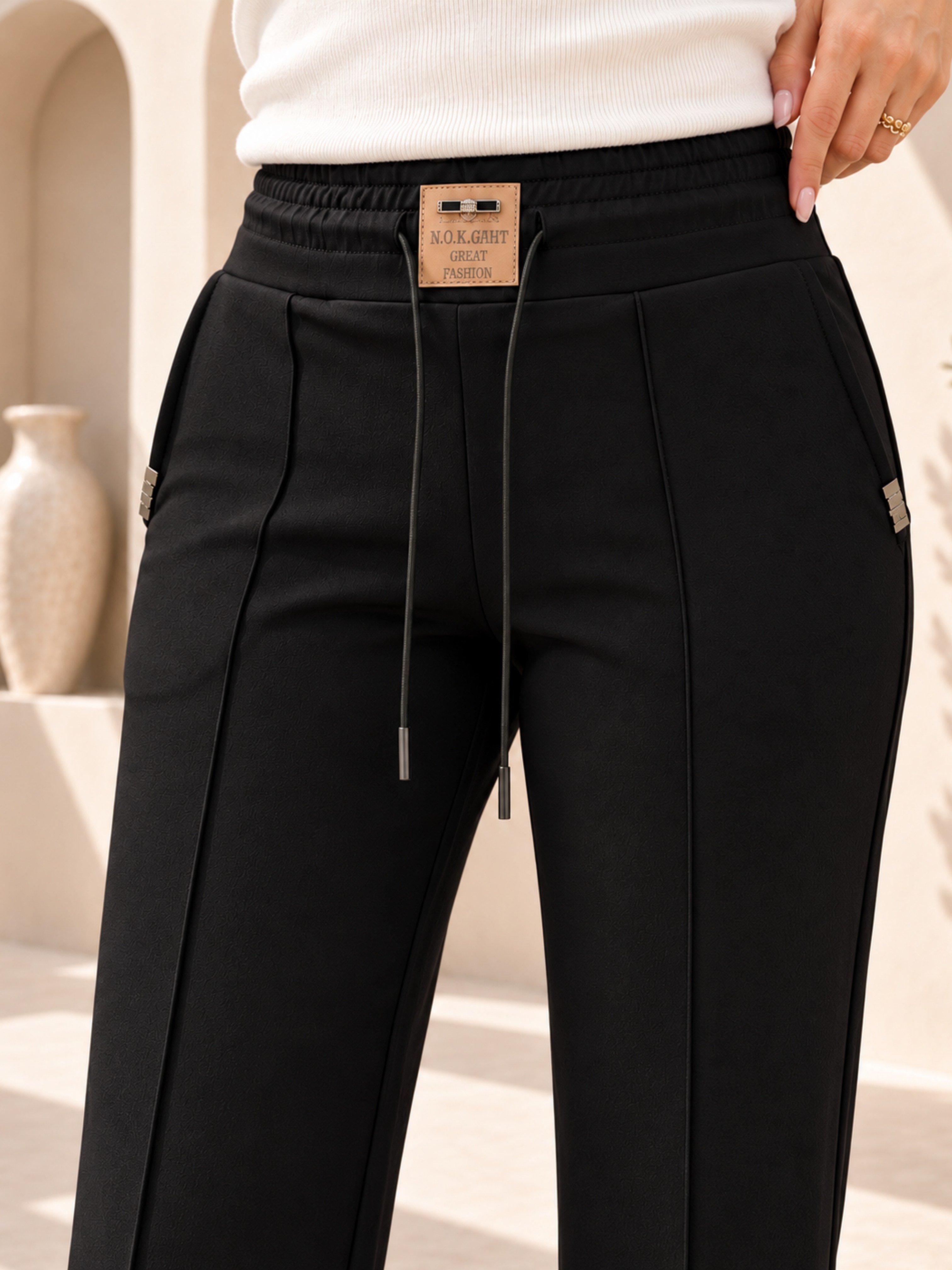 TEST Lastik Bel Fileli Pantolon