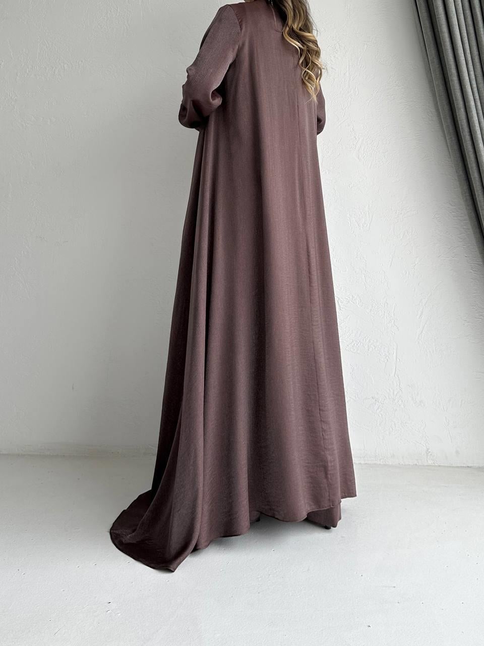 Acı Kahve Arya Tulum Abaya Takım 
