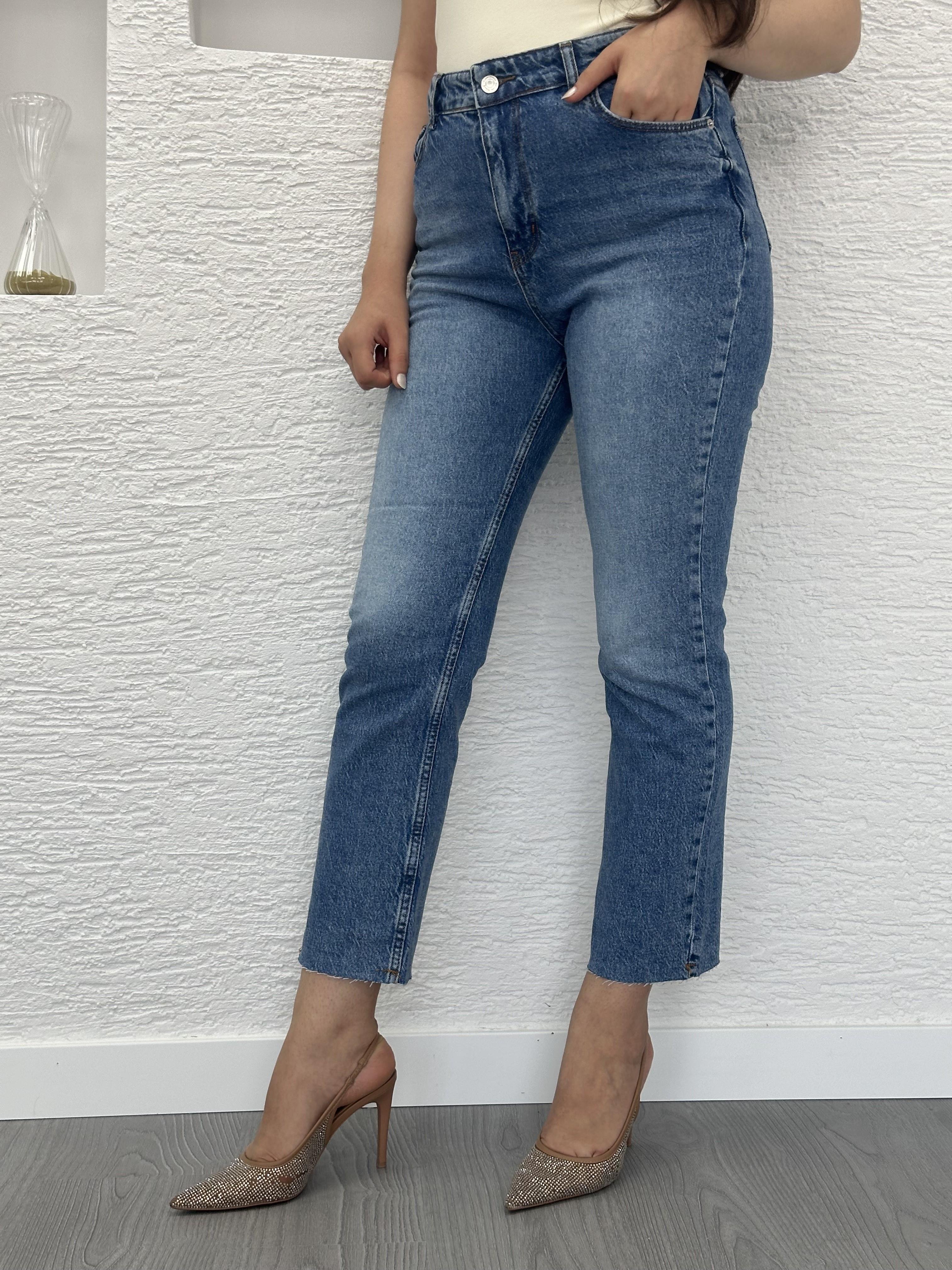 Açık Mavi Boy Fit Kesim Jean Pantolon