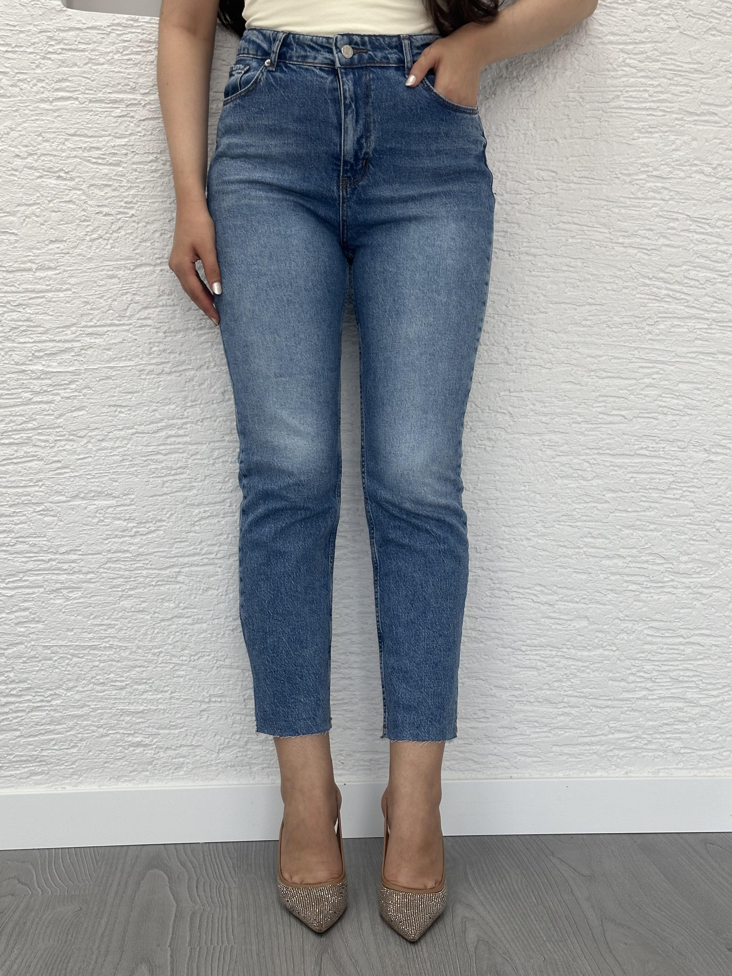Açık Mavi Boy Fit Kesim Jean Pantolon