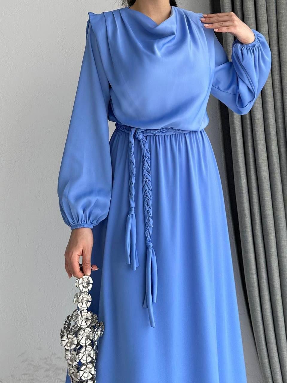 Açık Mavi Henna Elbise 