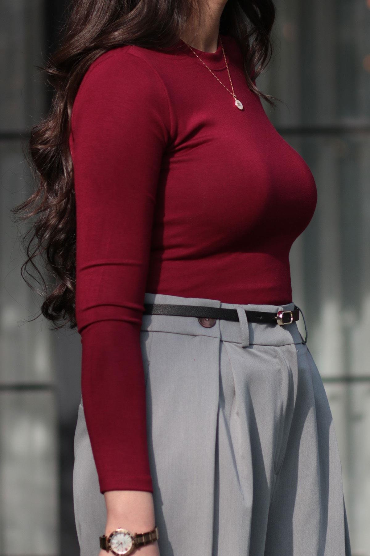 Bordo Basic Bluz Badi