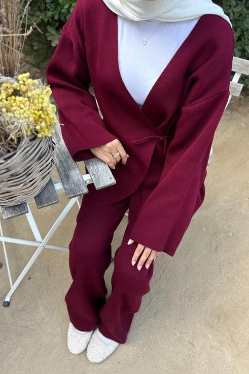 Bordo Lina Triko Takım