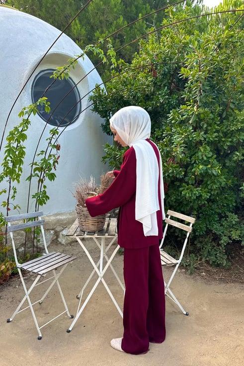 Bordo Lina Triko Takım