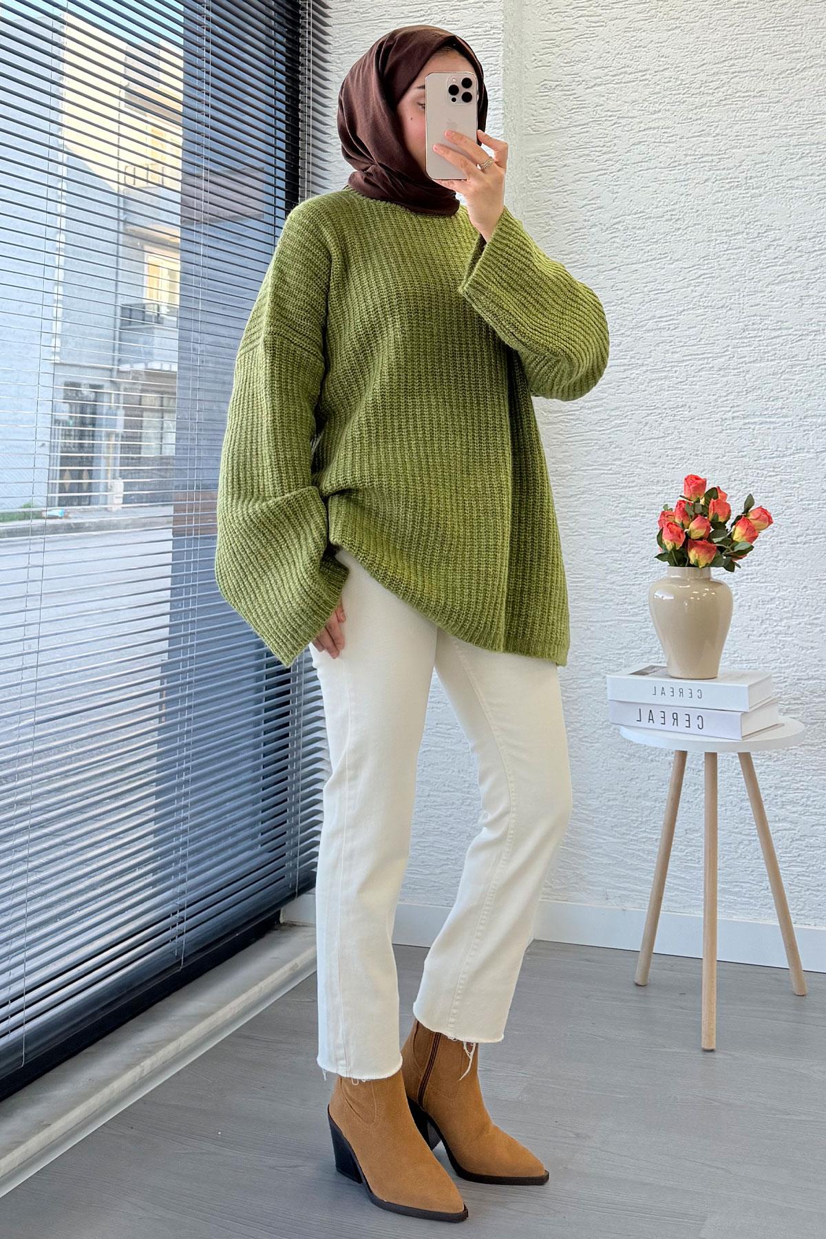 Boy Fit Kesim Jean Pantolon - Krem