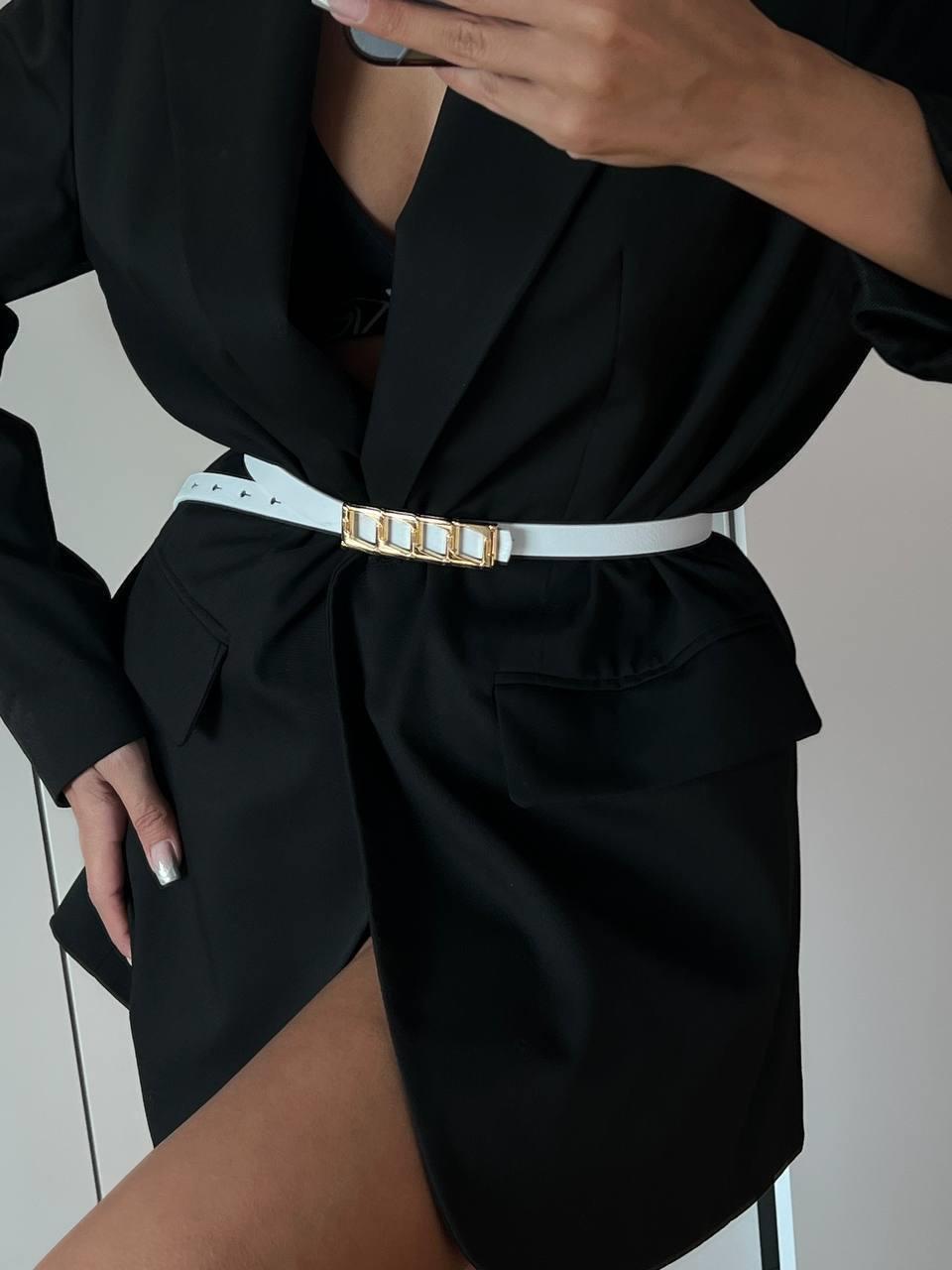 Ekru Zincir Tokalı Kadın Kemeri 