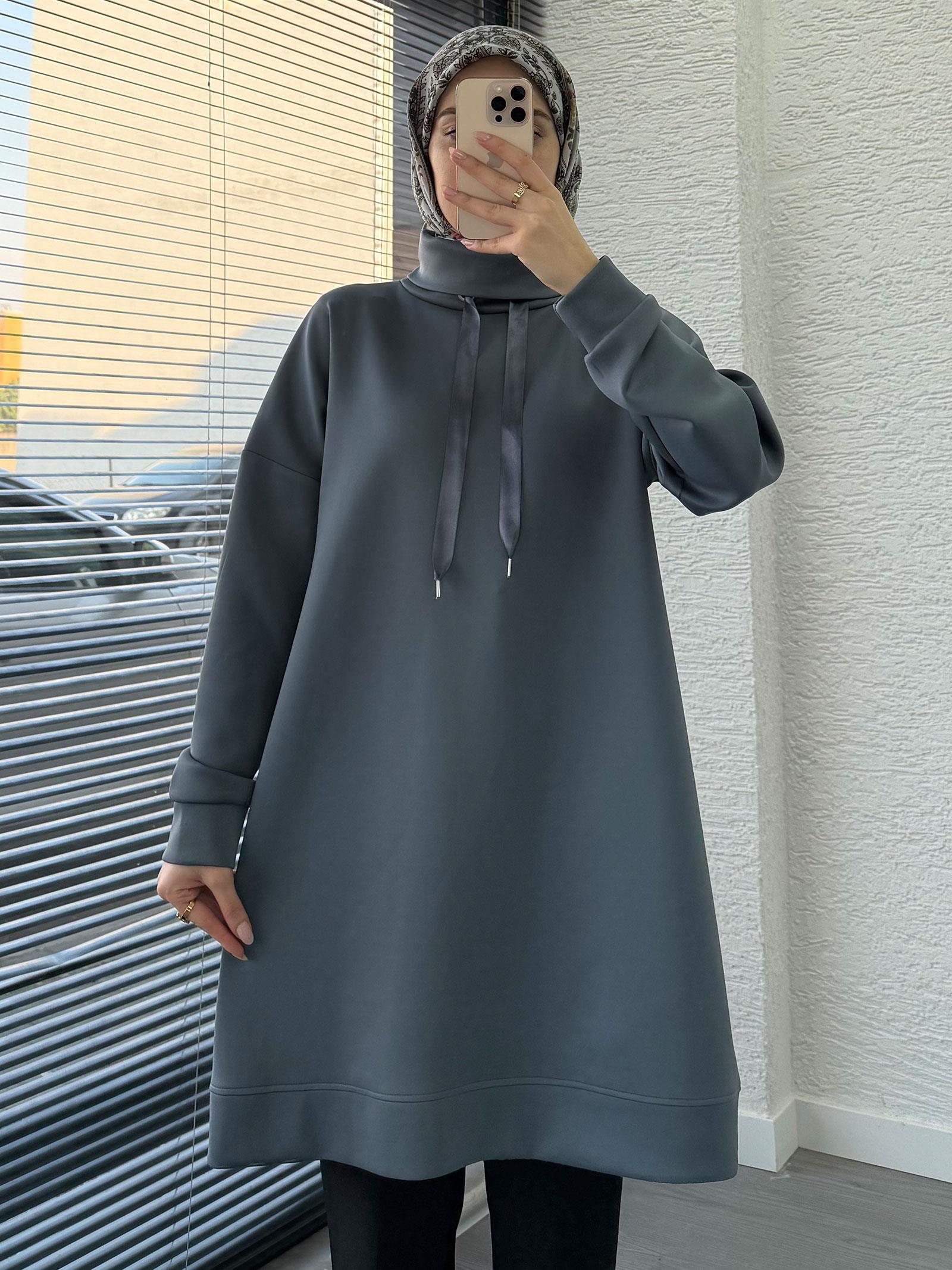 Füme Scuba Kumaş Tunik