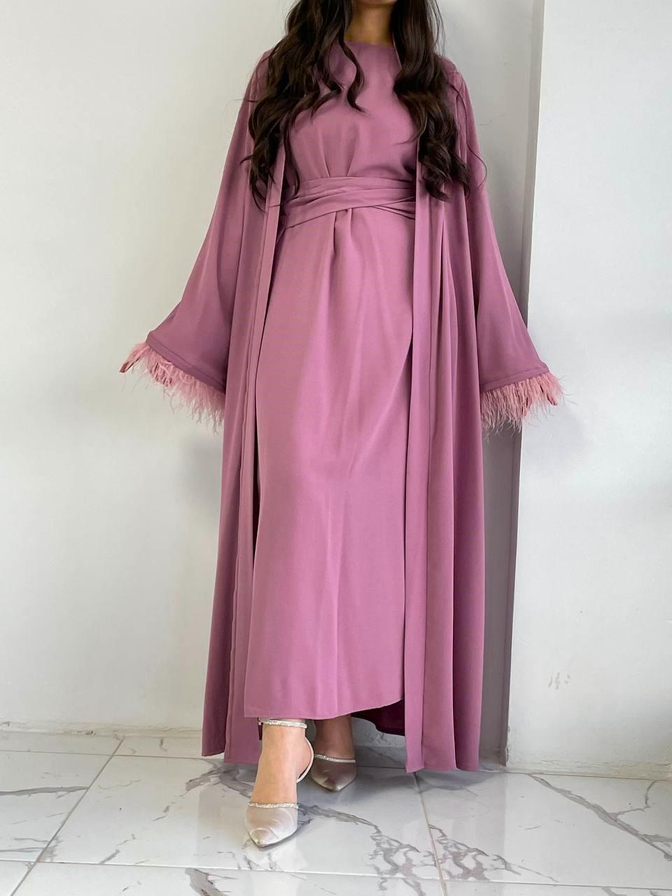 Gül Kurusu Ayla Abaya Takım