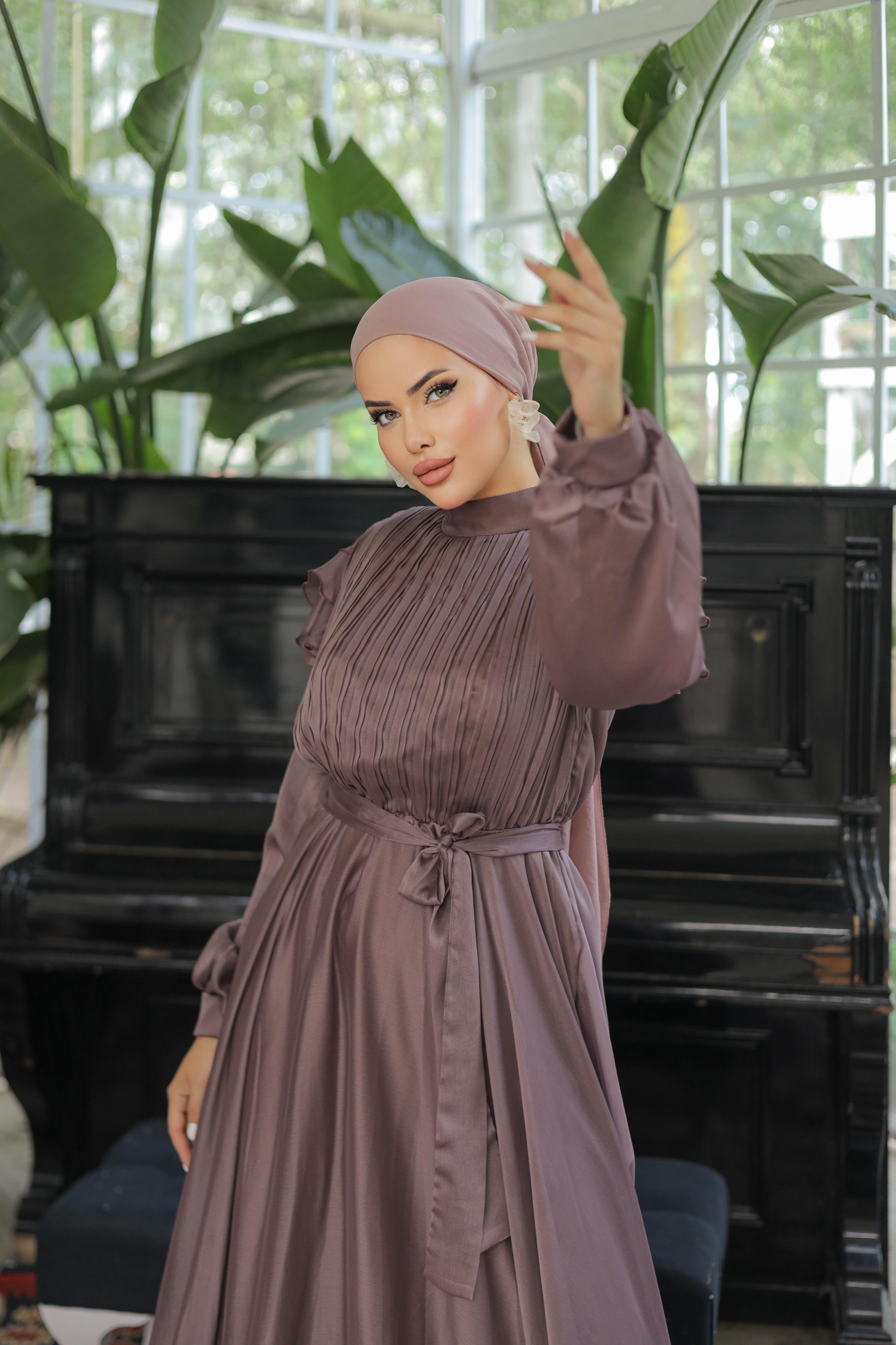 Gül Kurusu Darla Abiye Elbise