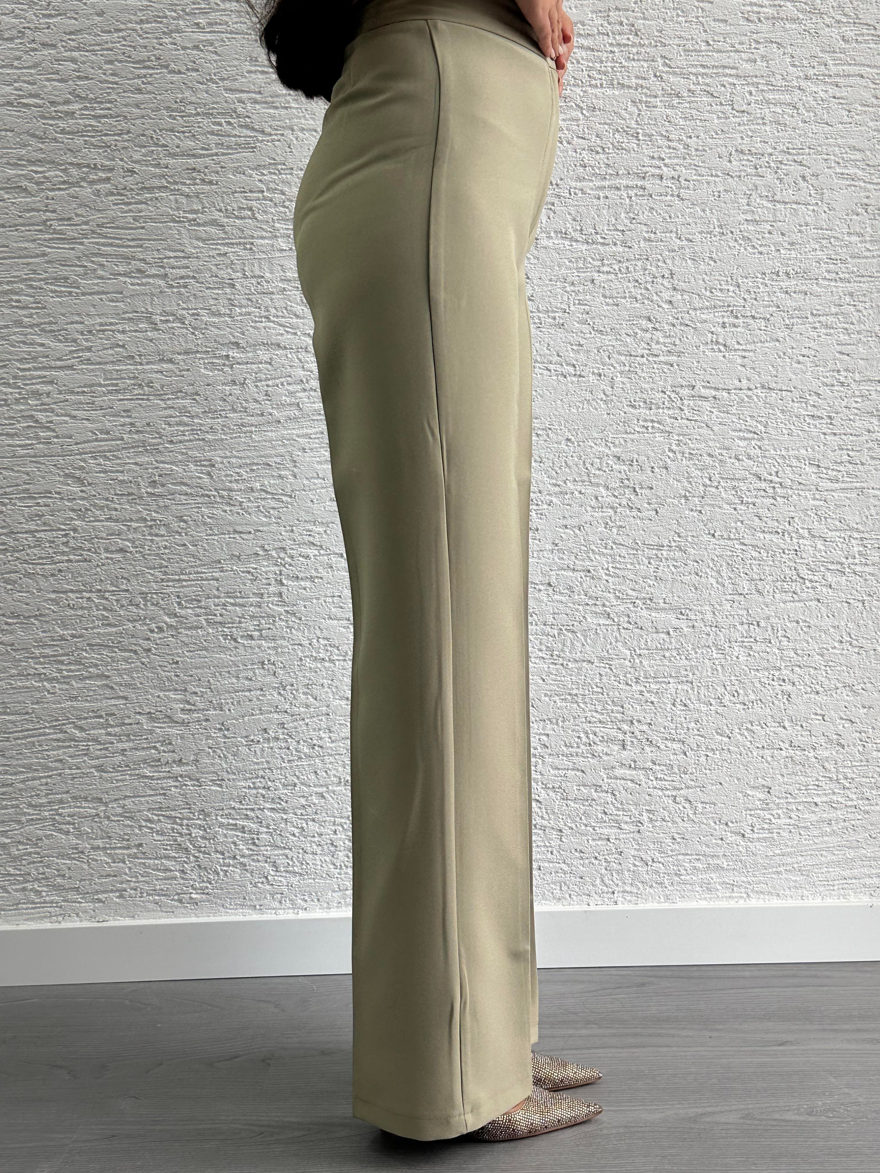 Haki Palazzo Paça Pantolon 