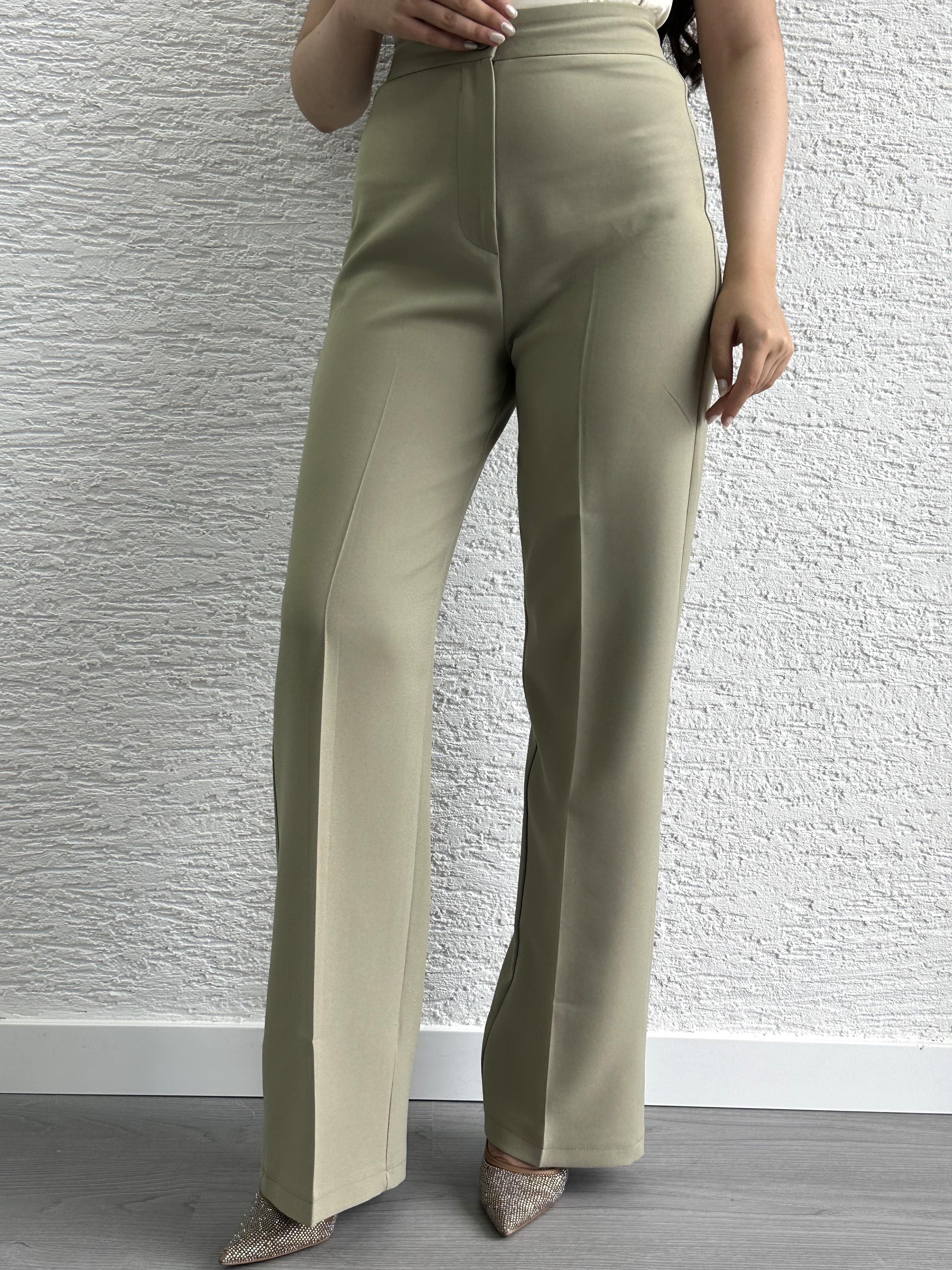 Haki Palazzo Paça Pantolon 