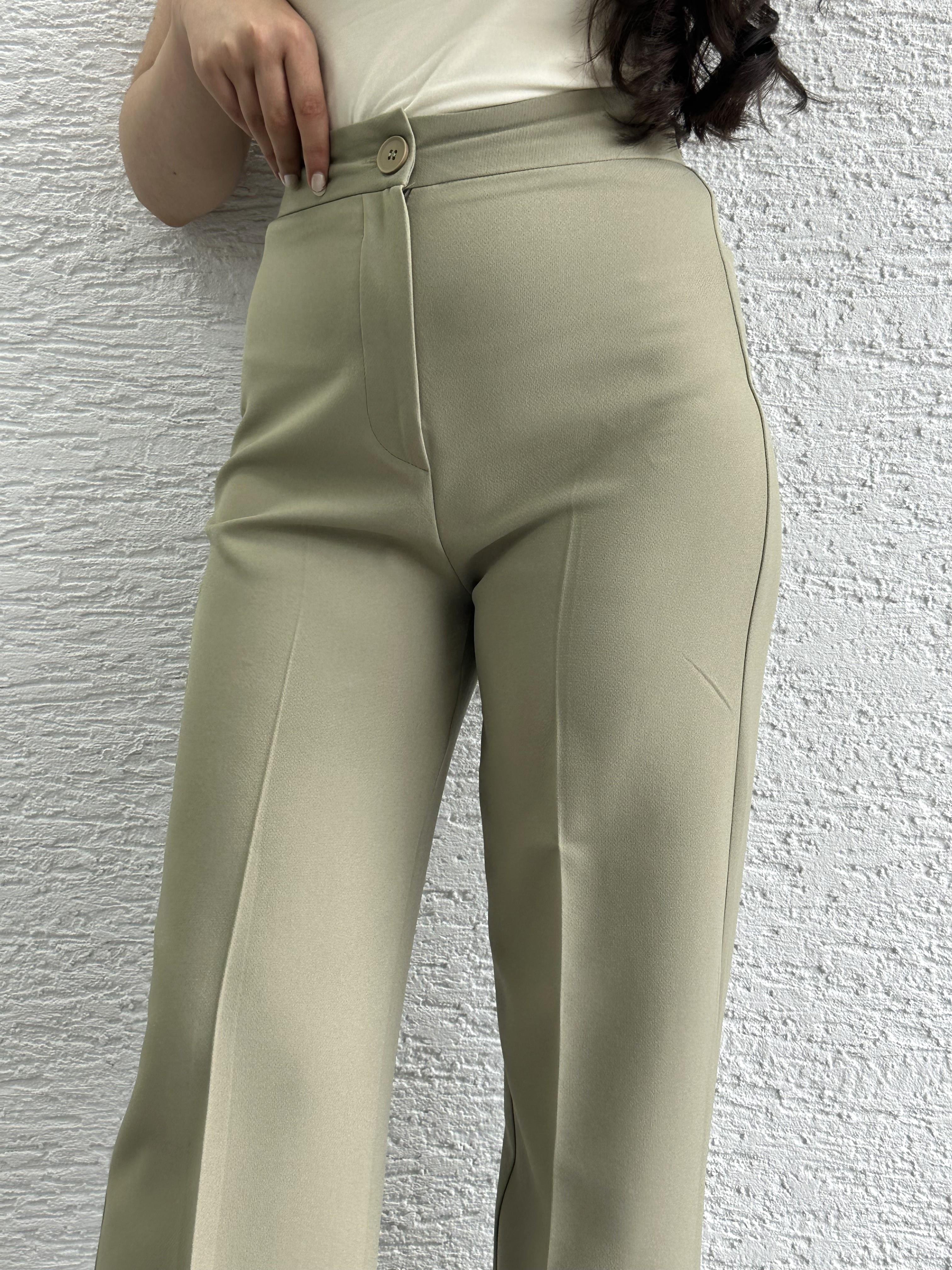 Haki Palazzo Paça Pantolon 