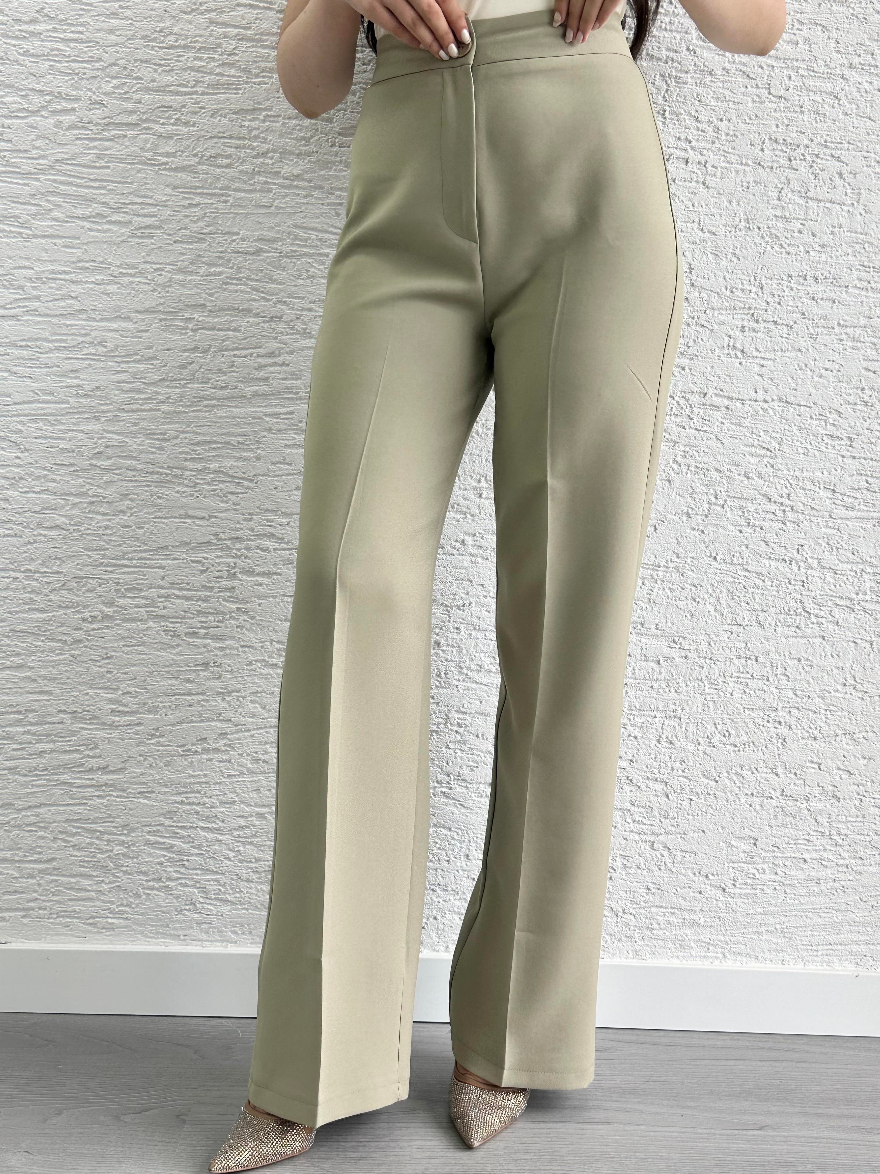 Haki Palazzo Paça Pantolon 