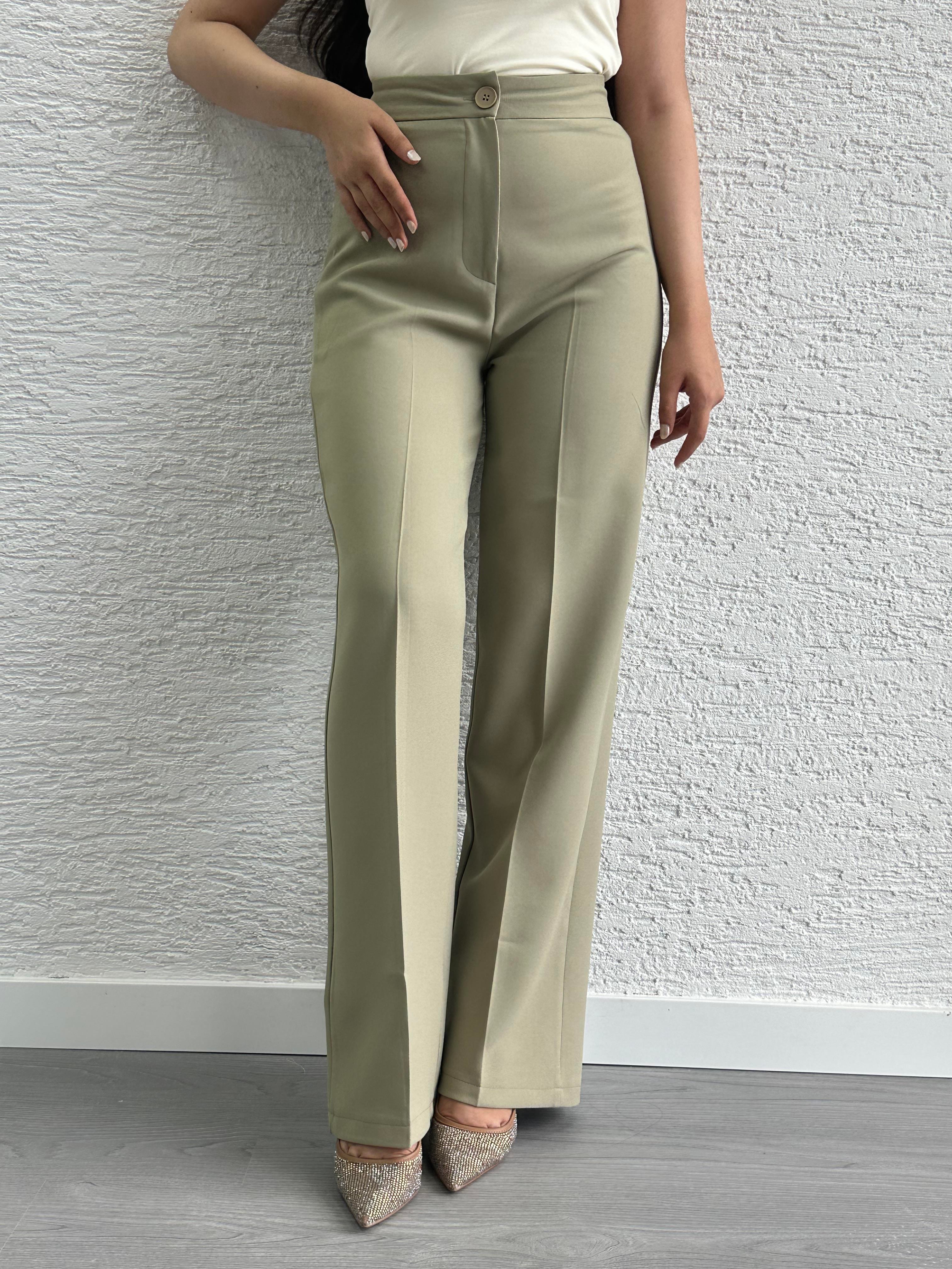 Haki Palazzo Paça Pantolon 