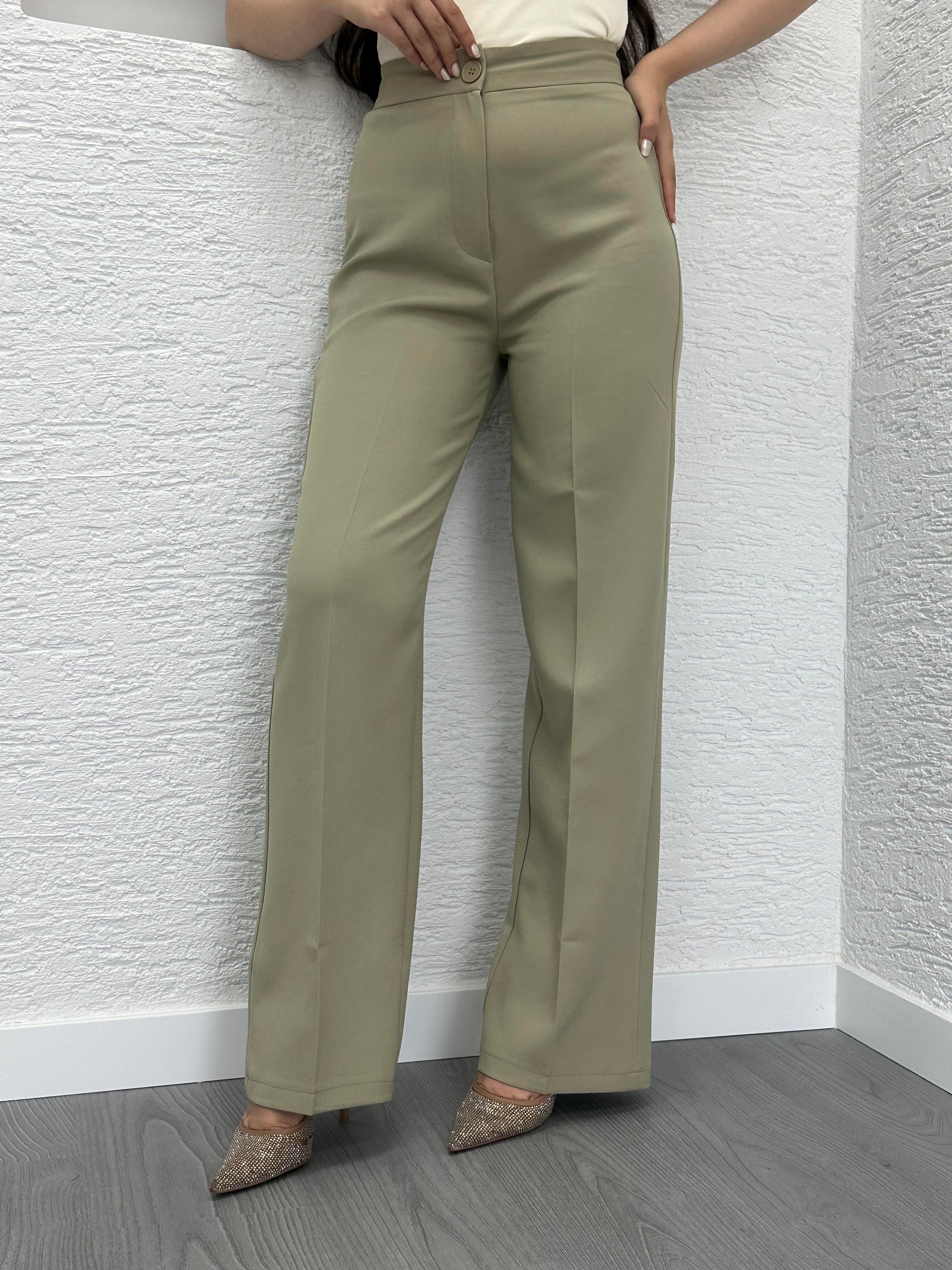 Haki Palazzo Paça Pantolon 