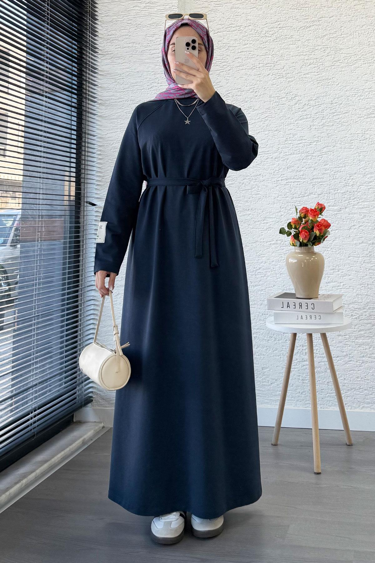 İki İplik Sweat Elbise - Antrasit