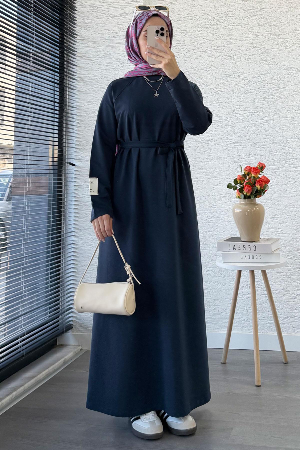 İki İplik Sweat Elbise - Antrasit