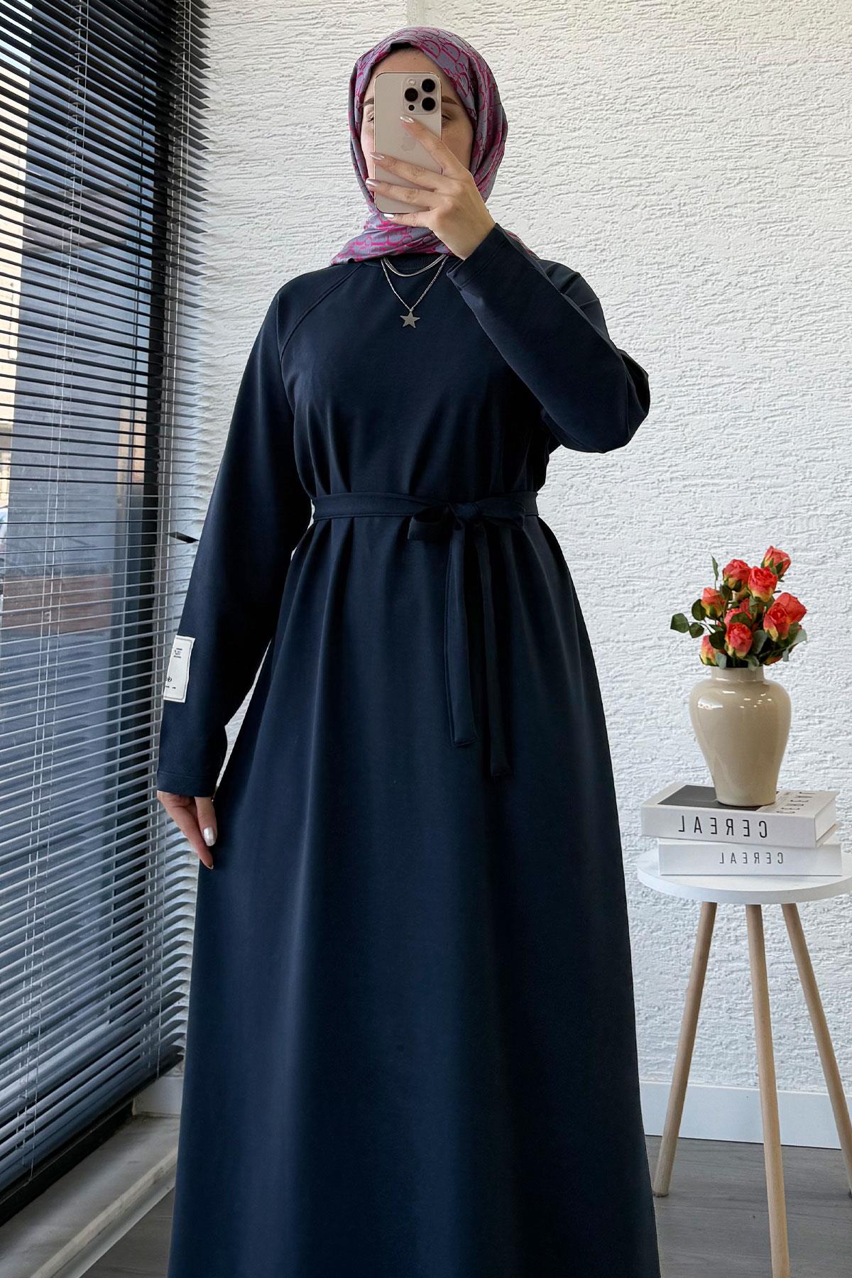 İki İplik Sweat Elbise - Antrasit