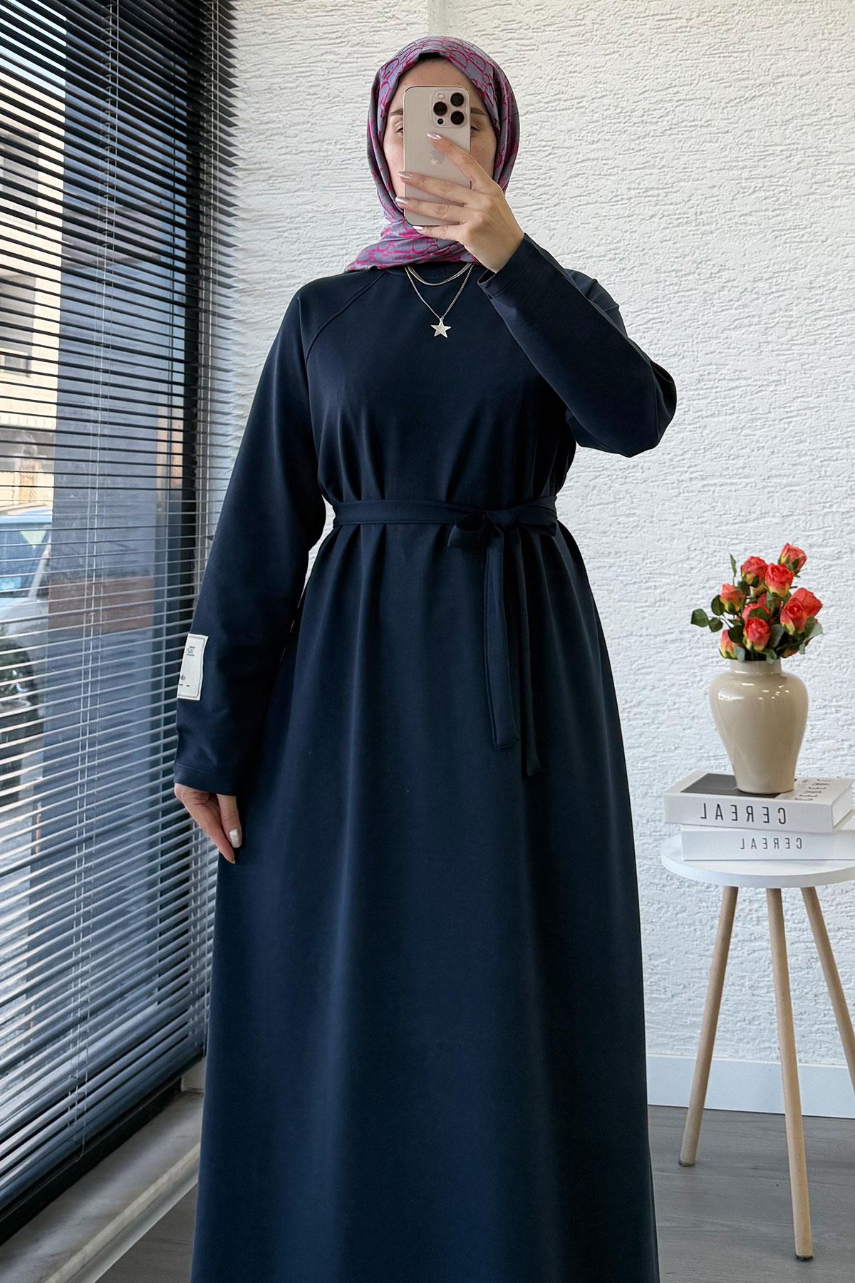 İki İplik Sweat Elbise - Antrasit