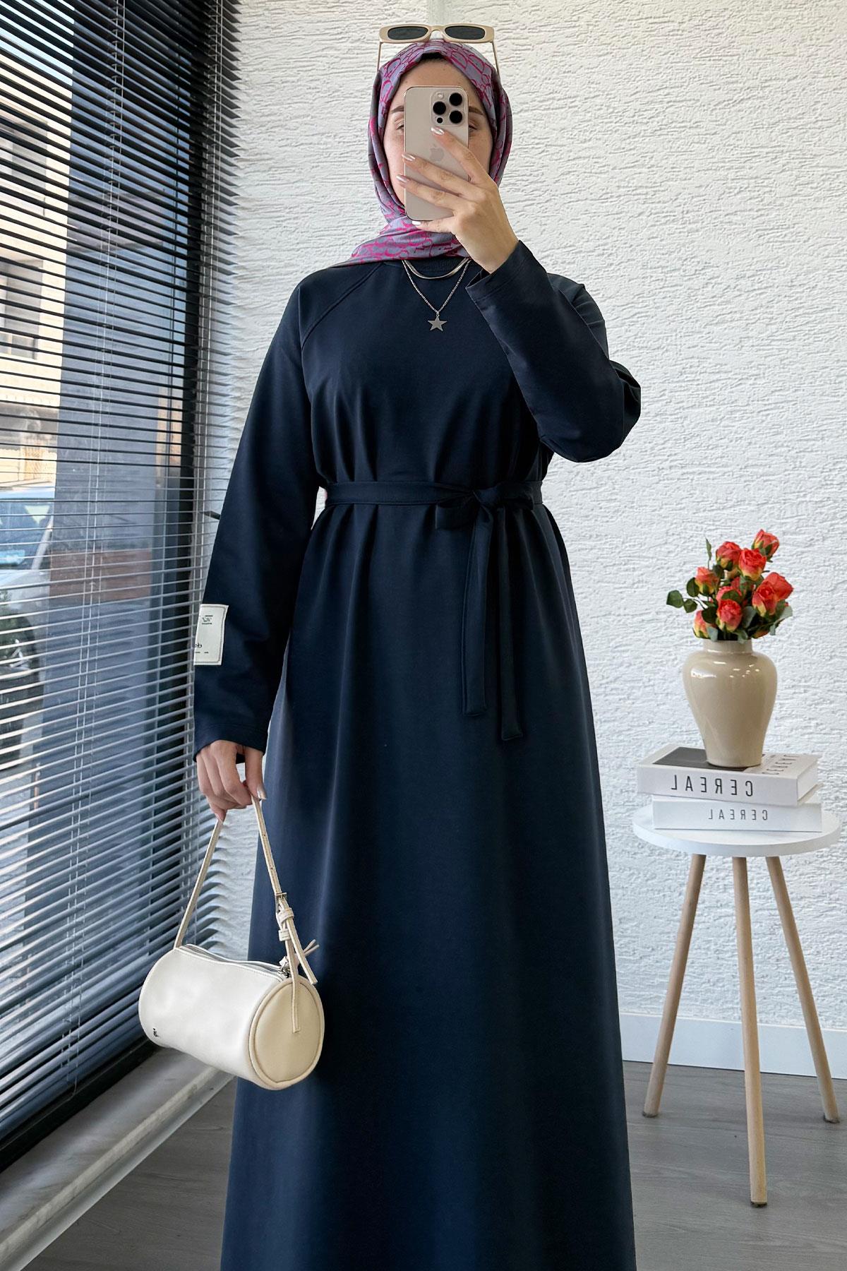 İki İplik Sweat Elbise - Antrasit