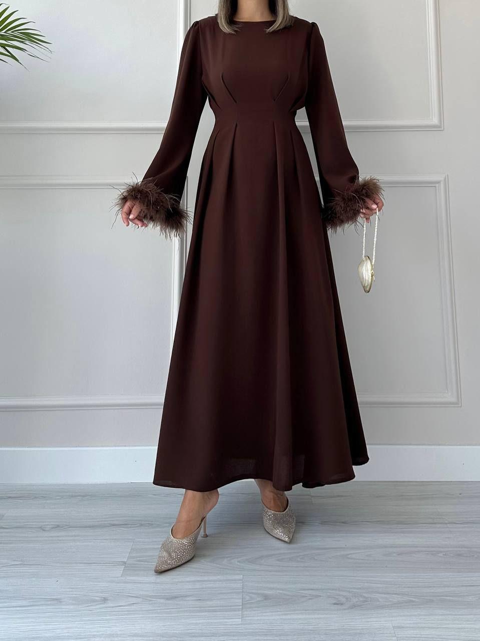 Kahve Elina Elbise