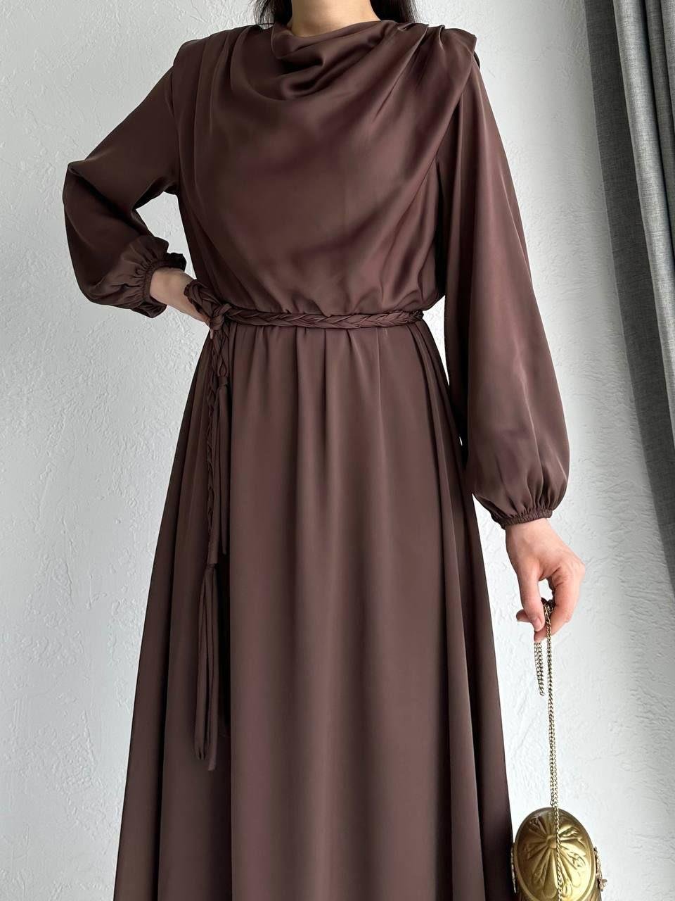 Kahve Henna Elbise 