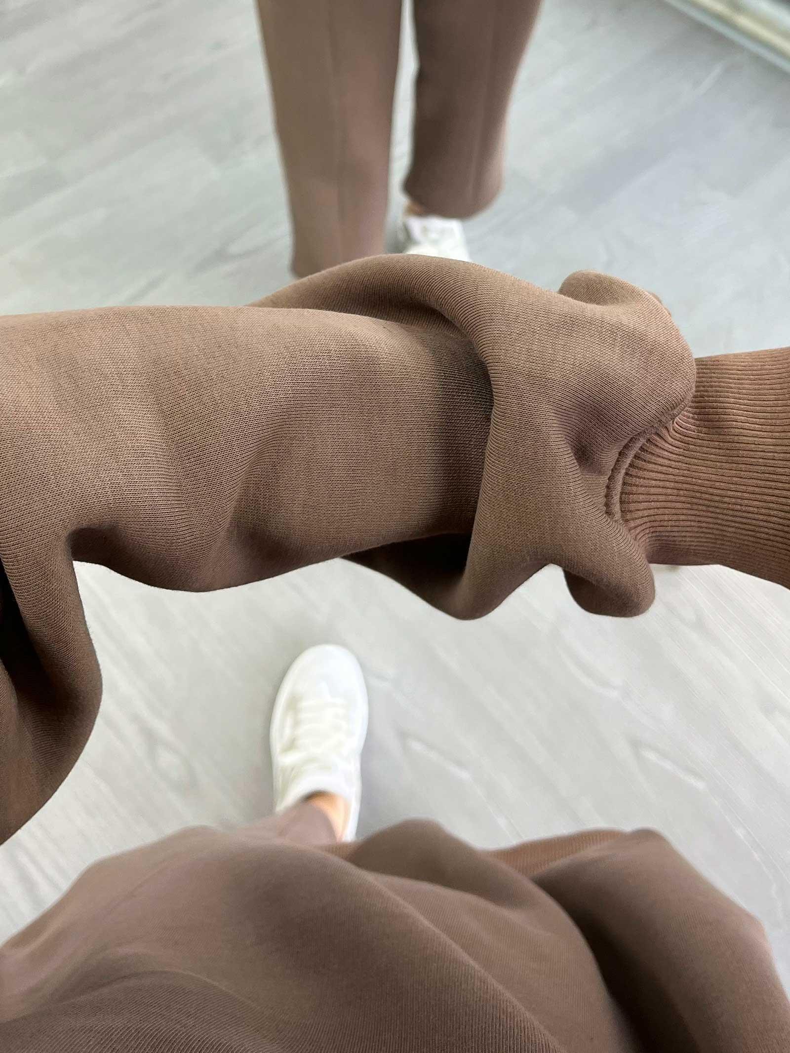 Kahverengi Rahat ve Şık Kadın İkili Eşofman Takımı