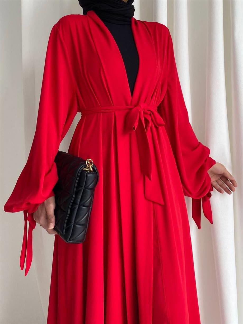 Kırmızı Hanzade Abaya
