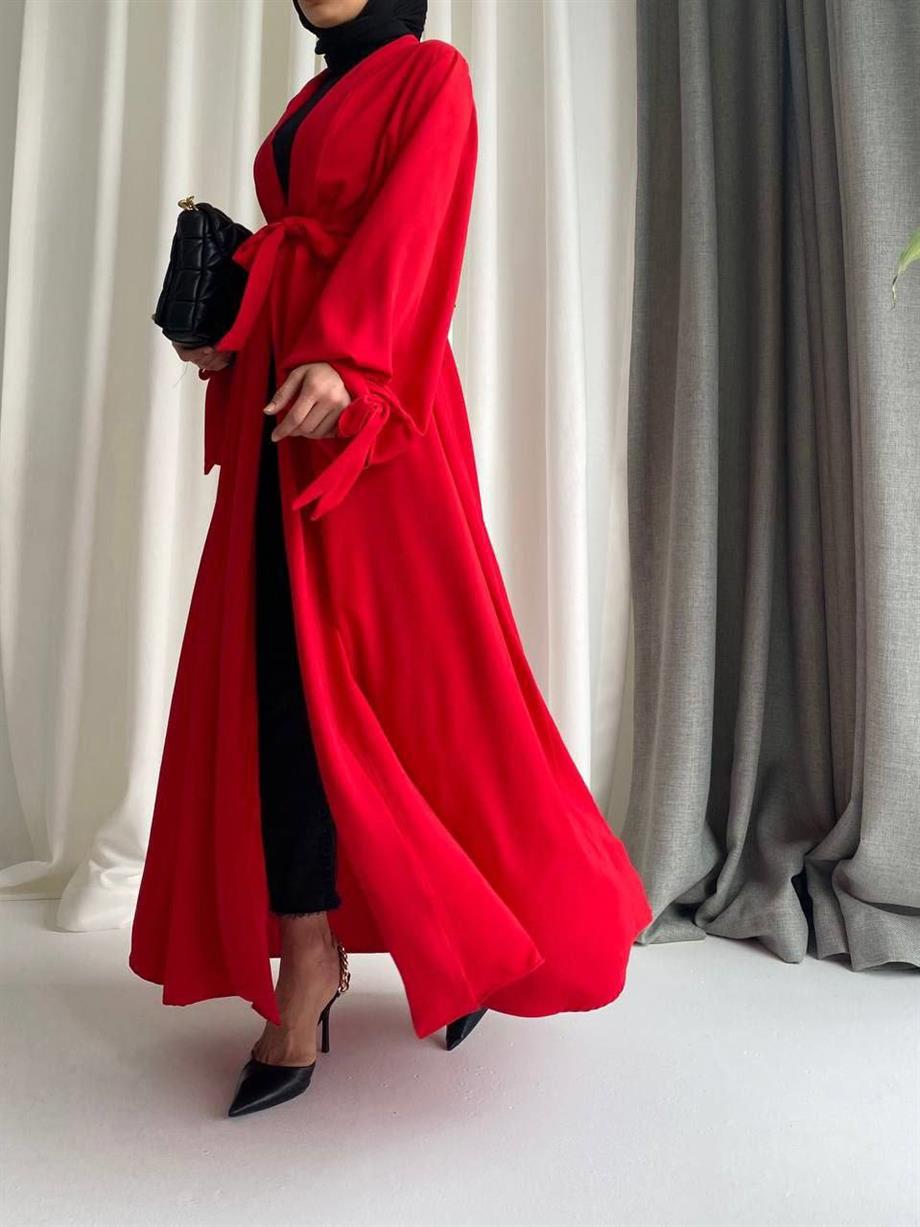 Kırmızı Hanzade Abaya