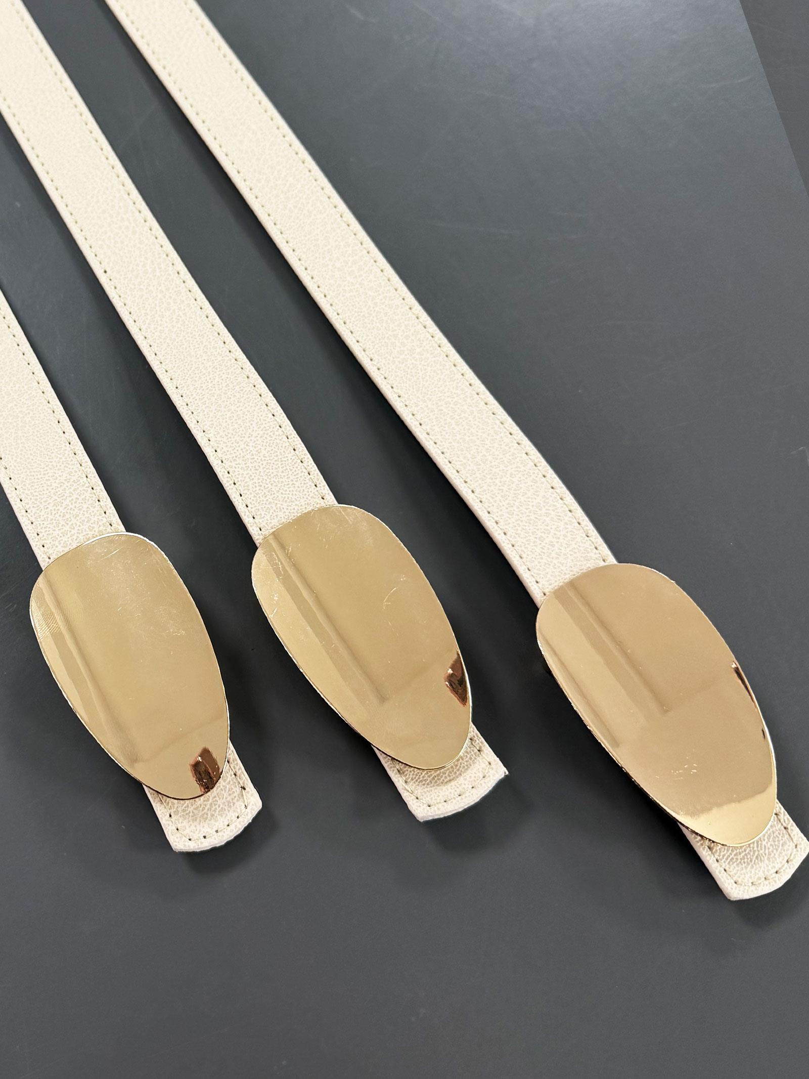 Krem Ayna Tokalı Kadın Kemeri