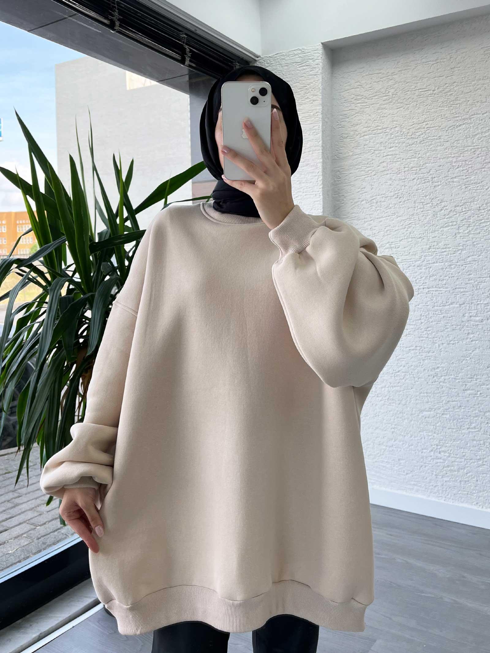 Krem Oversize Sweat