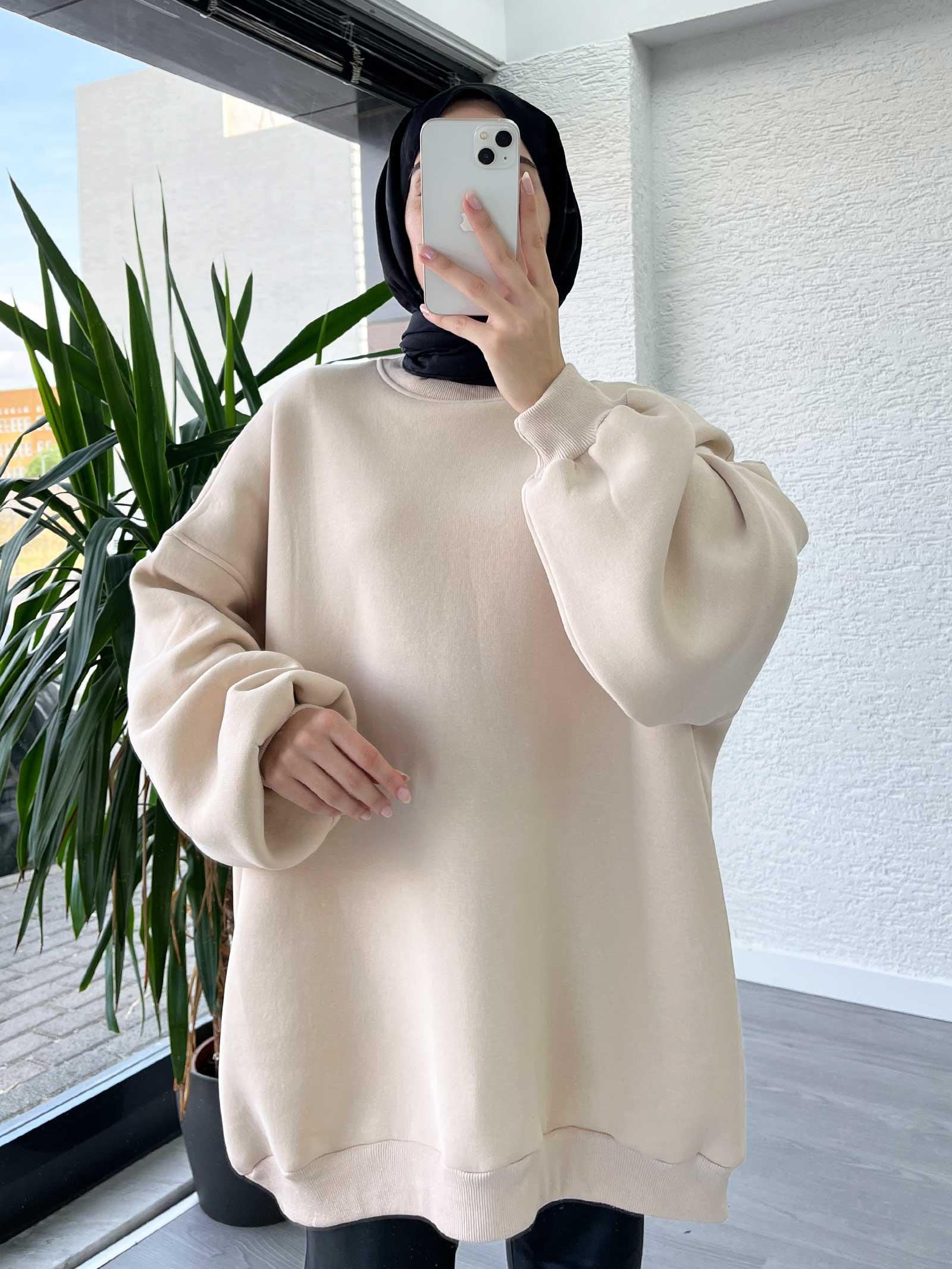 Krem Oversize Sweat