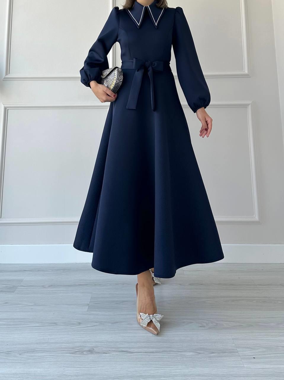 Laci Gömlek Yaka Linda Elbise