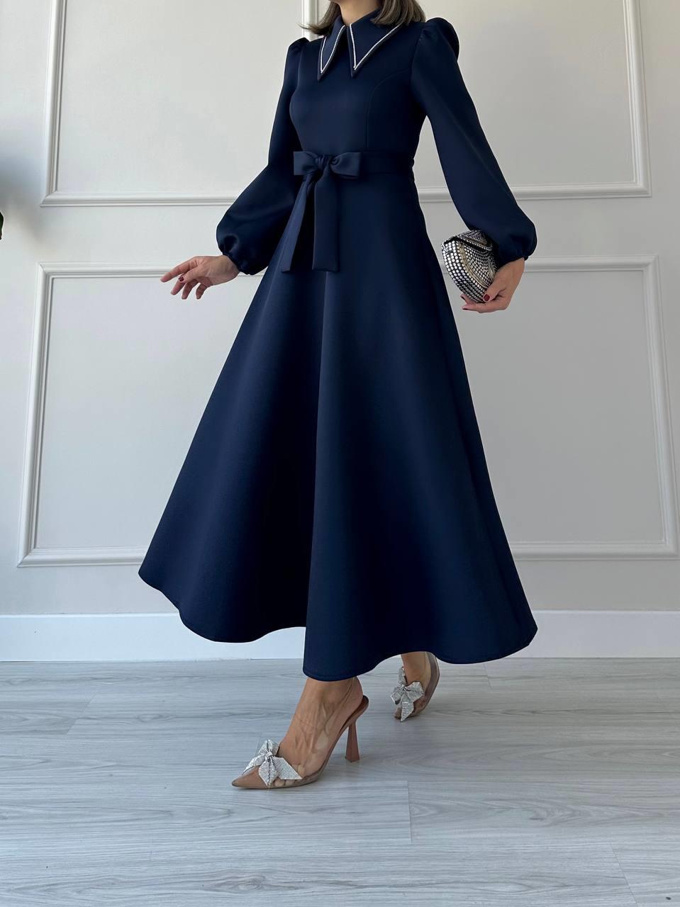 Laci Gömlek Yaka Linda Elbise