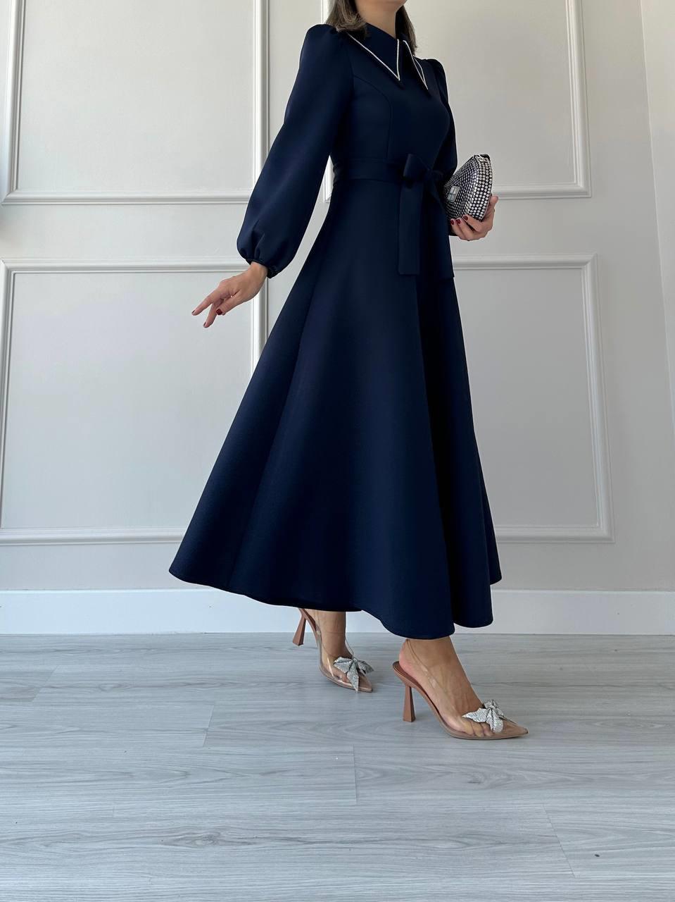 Laci Gömlek Yaka Linda Elbise