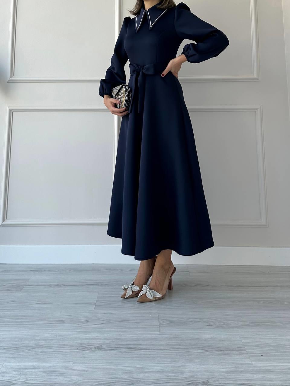 Laci Gömlek Yaka Linda Elbise